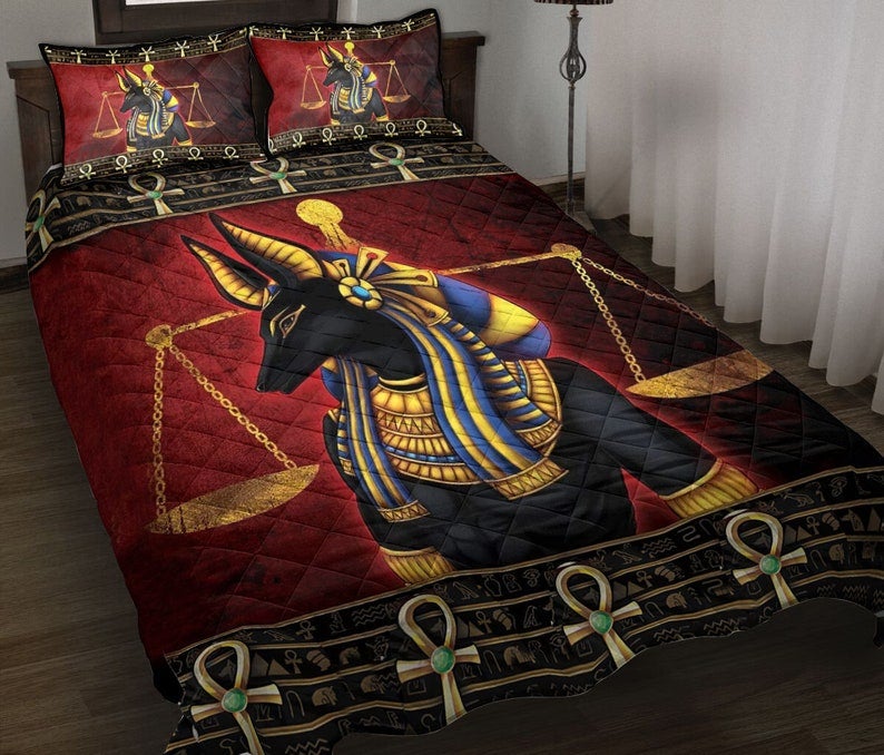 Ancient Egyptian Mythology Culture Bedding Set Duvet Cover And 2 Pillowcases