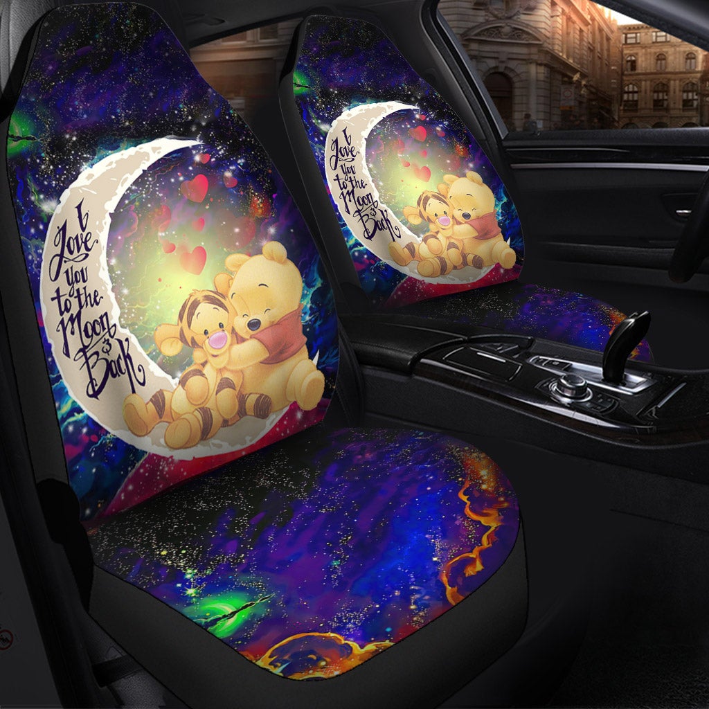 Winnie The Pooh Love You To The Moon Galaxy Car Seat Covers