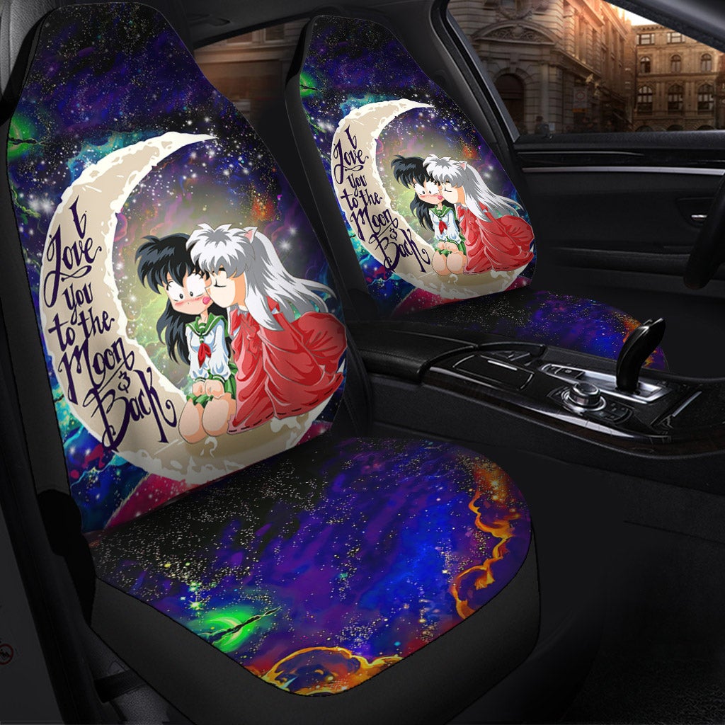 Inuyasha Love You To The Moon Galaxy Car Seat Covers