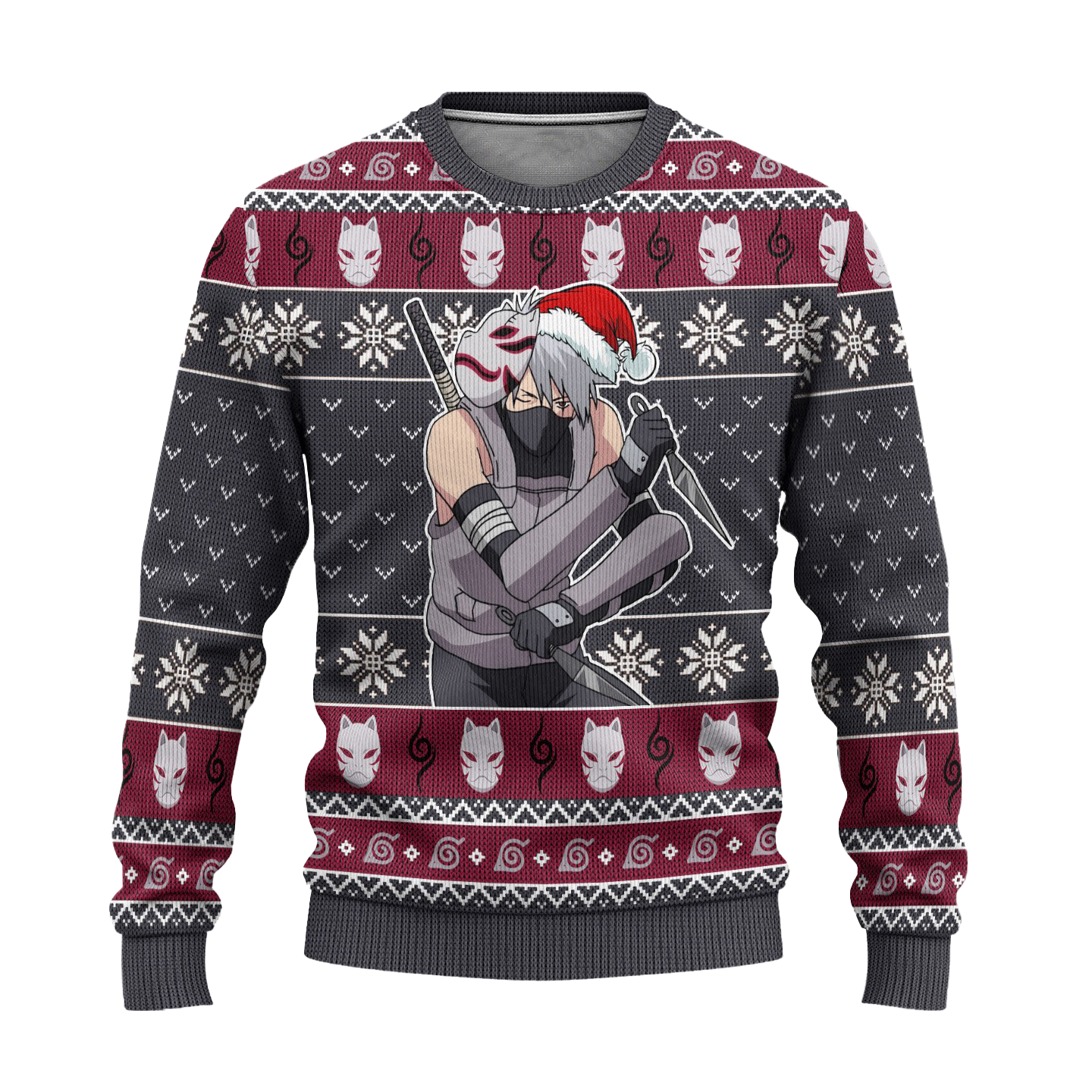 Kakashi Anbu Ugly Christmas Sweater Naruto Anime Xmas Gift