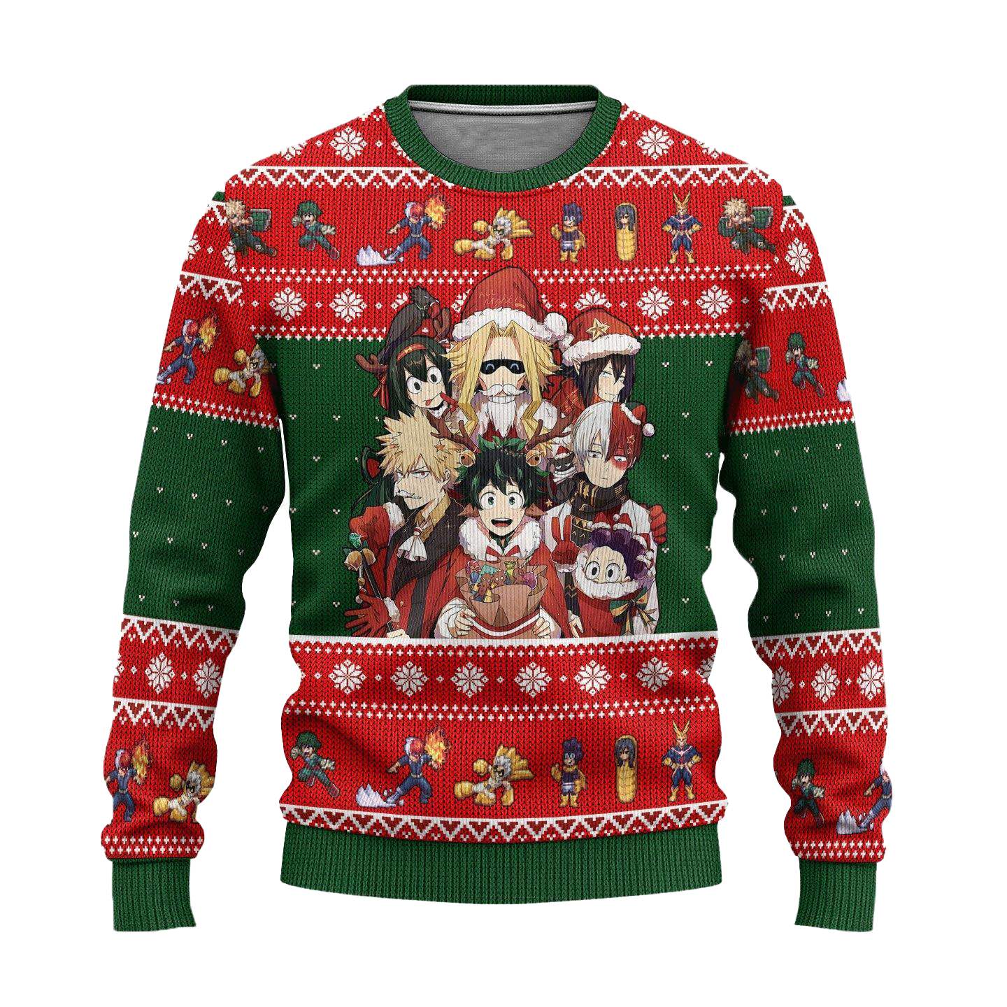 BNHA Ugly Christmas Sweater My Hero Academia Anime Xmas Gift