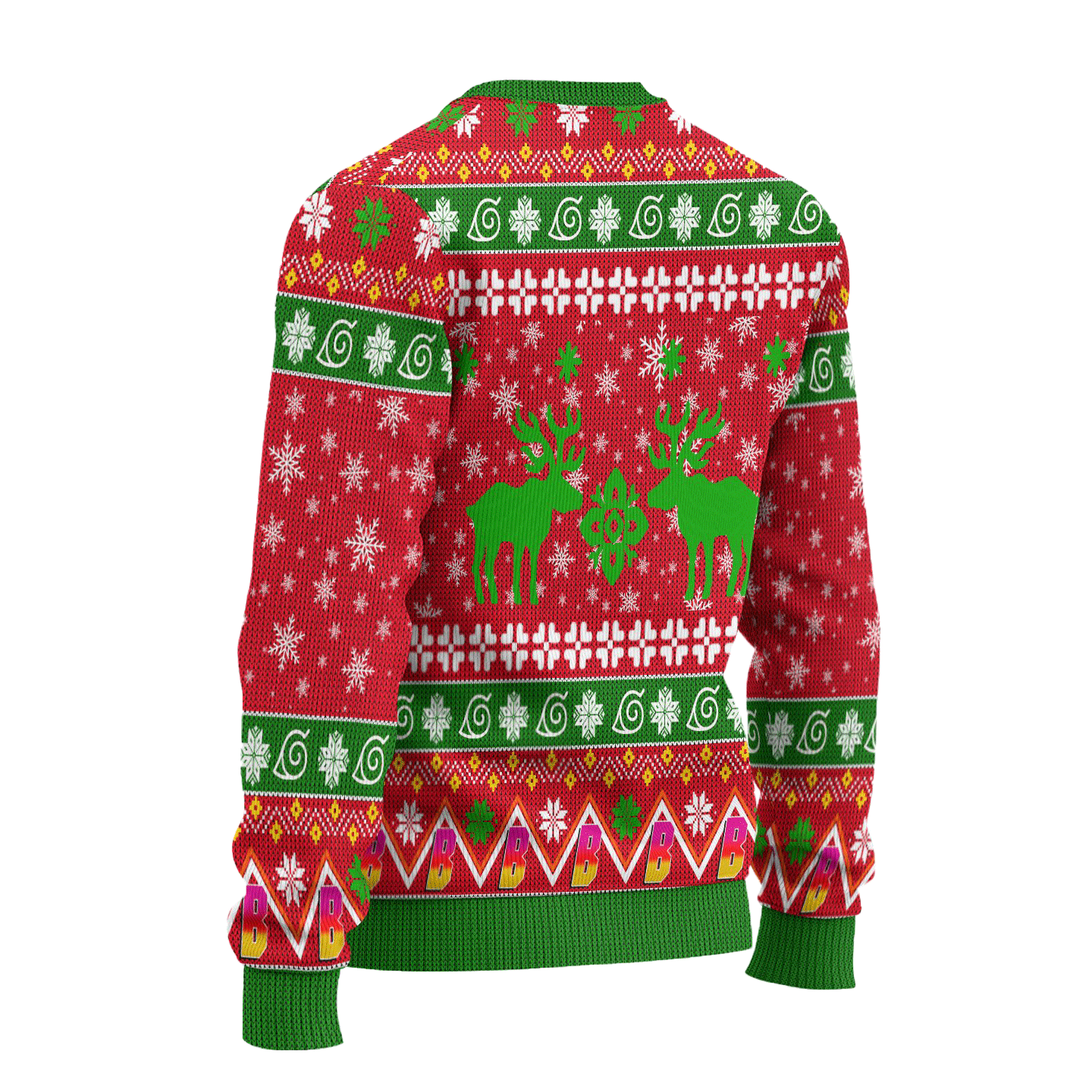 Boruto Anime Ugly Christmas Sweater Custom Red Xmas Gift