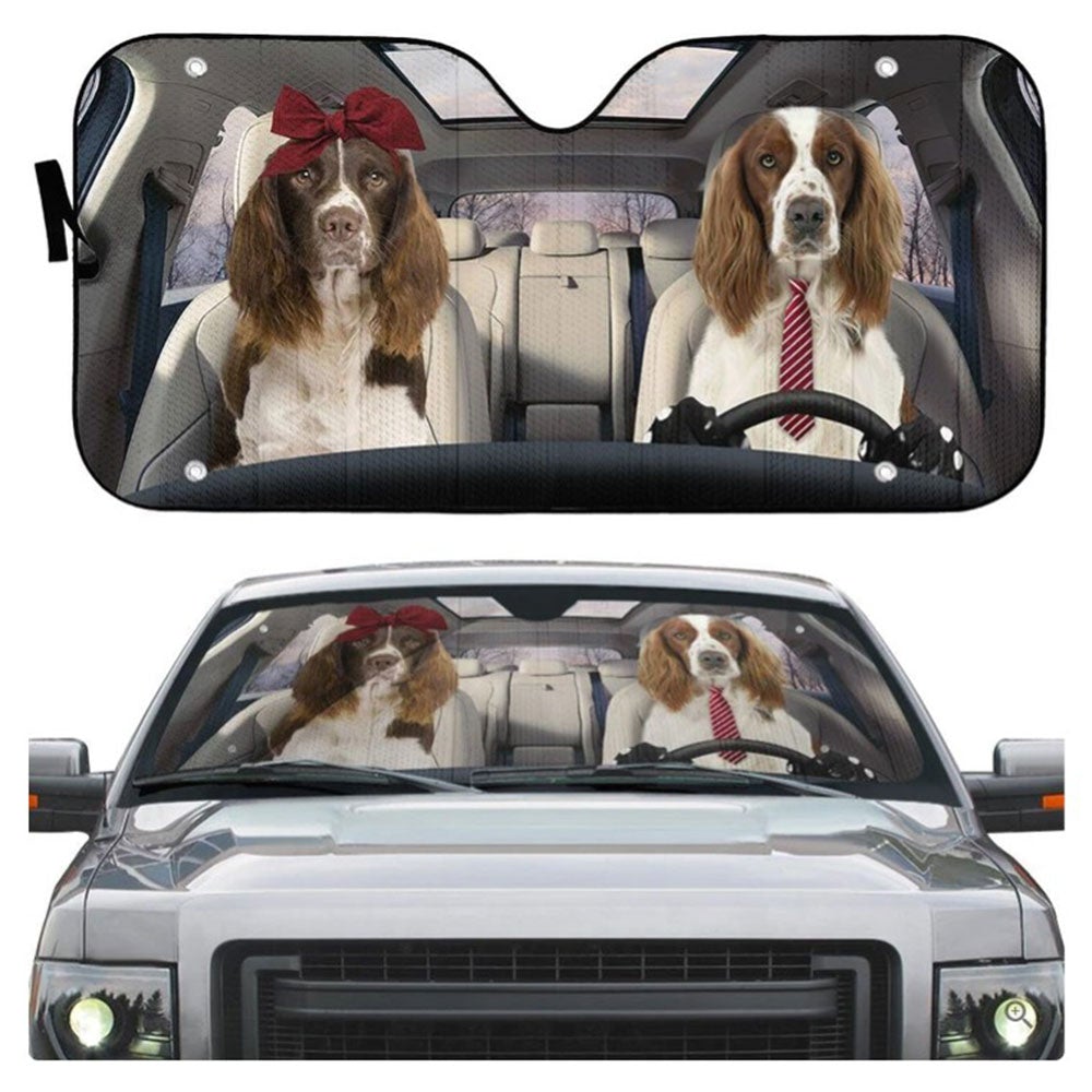 English Springer Spaniel Dog Car Auto Sun Shades Windshield Accessories Decor Gift