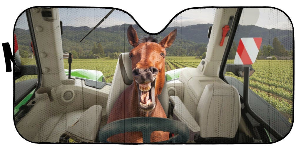 Driving Horses Tractor Car Auto Sunshades