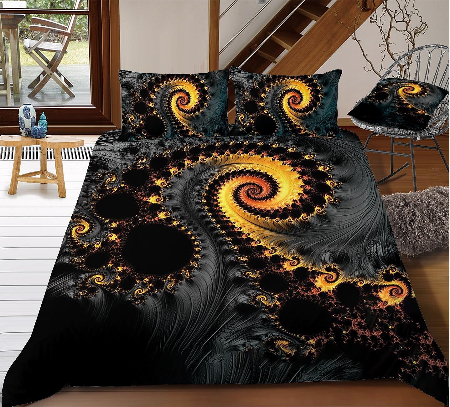 Dark Mystery Art Bedding Set Duvet Cover And 2 Pillowcases