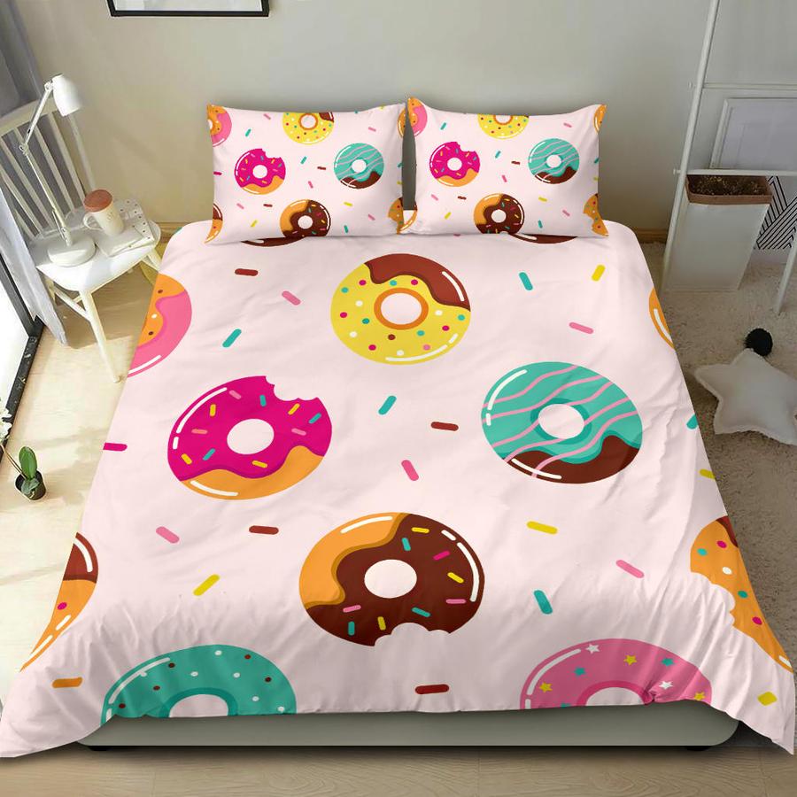 Cute Donut Bedding Set Bedding Set Duvet Cover And 2 Pillowcases