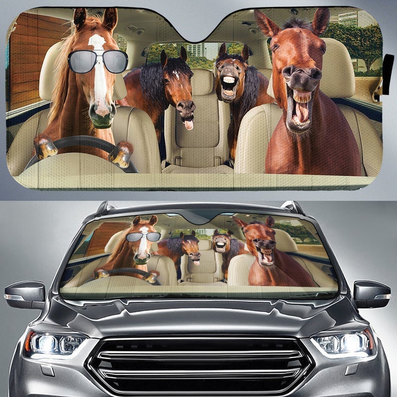 Driving Horses Right Hand Drive Car Auto Sunshades