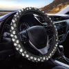 Cute Little Ghost Pattern Print Car Steering Wheel Cover