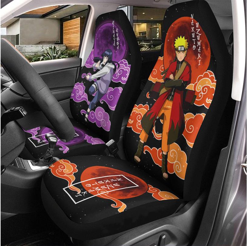 Naruto and Hinata Anime Custom Car Premium Custom Car Seat Covers Decor Protectors