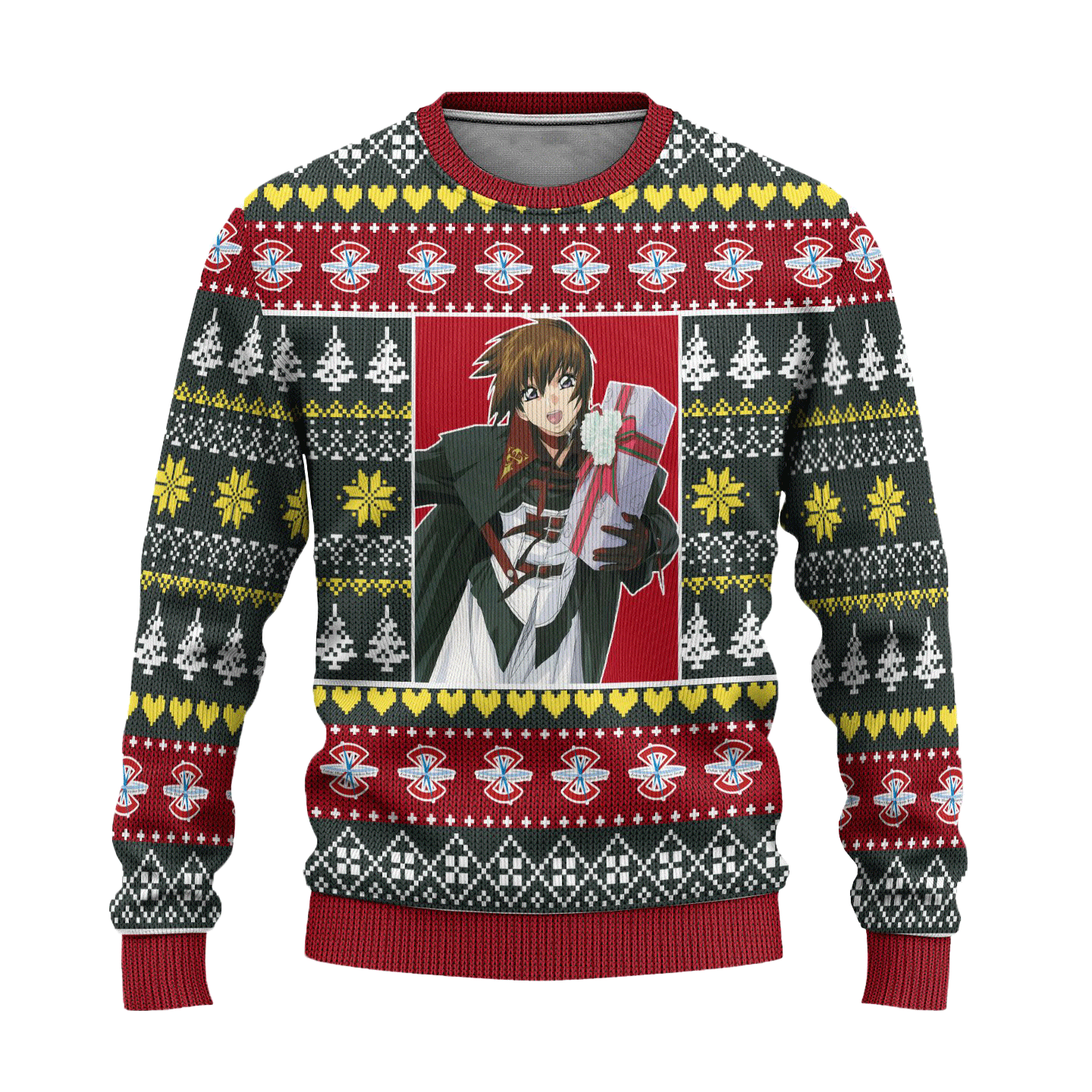 Kira Yamato Anime Ugly Christmas Sweater Custom Gundam Xmas Gift