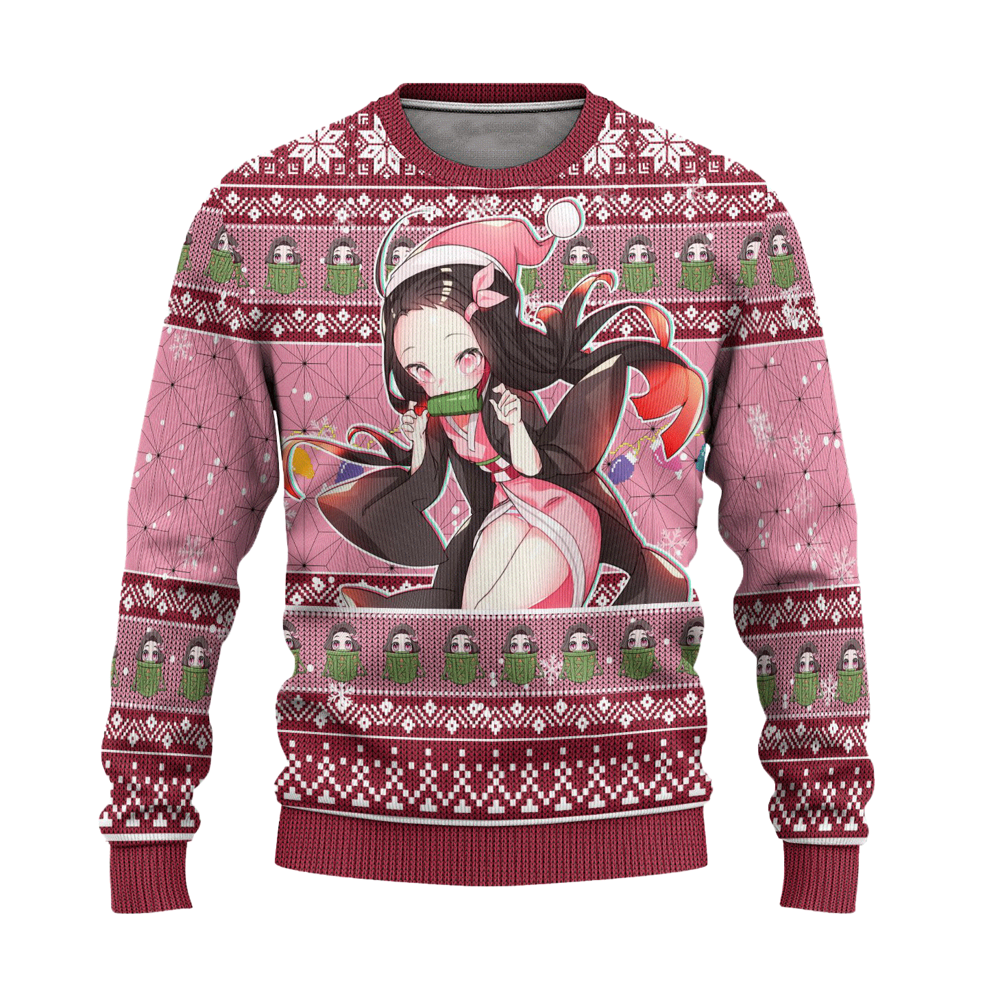 Demon Slayer Nezuko Kamado Anime Ugly Christmas Sweater Xmas Gift