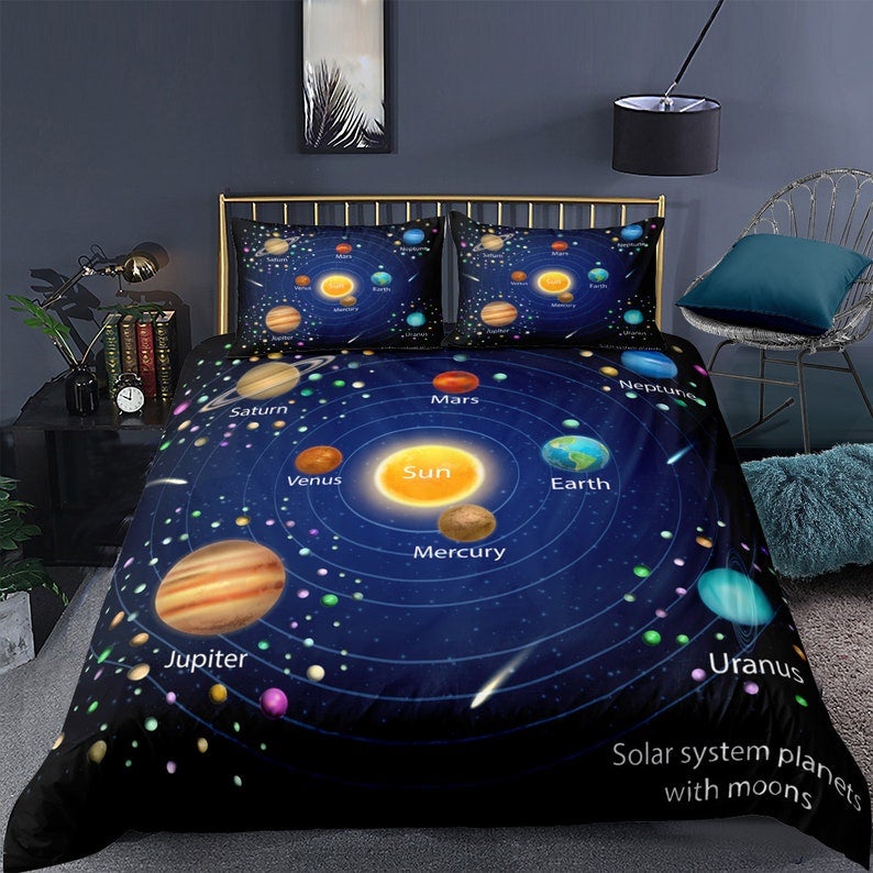 Galaxy Duvet Bedding Set Duvet Cover And 2 Pillowcases