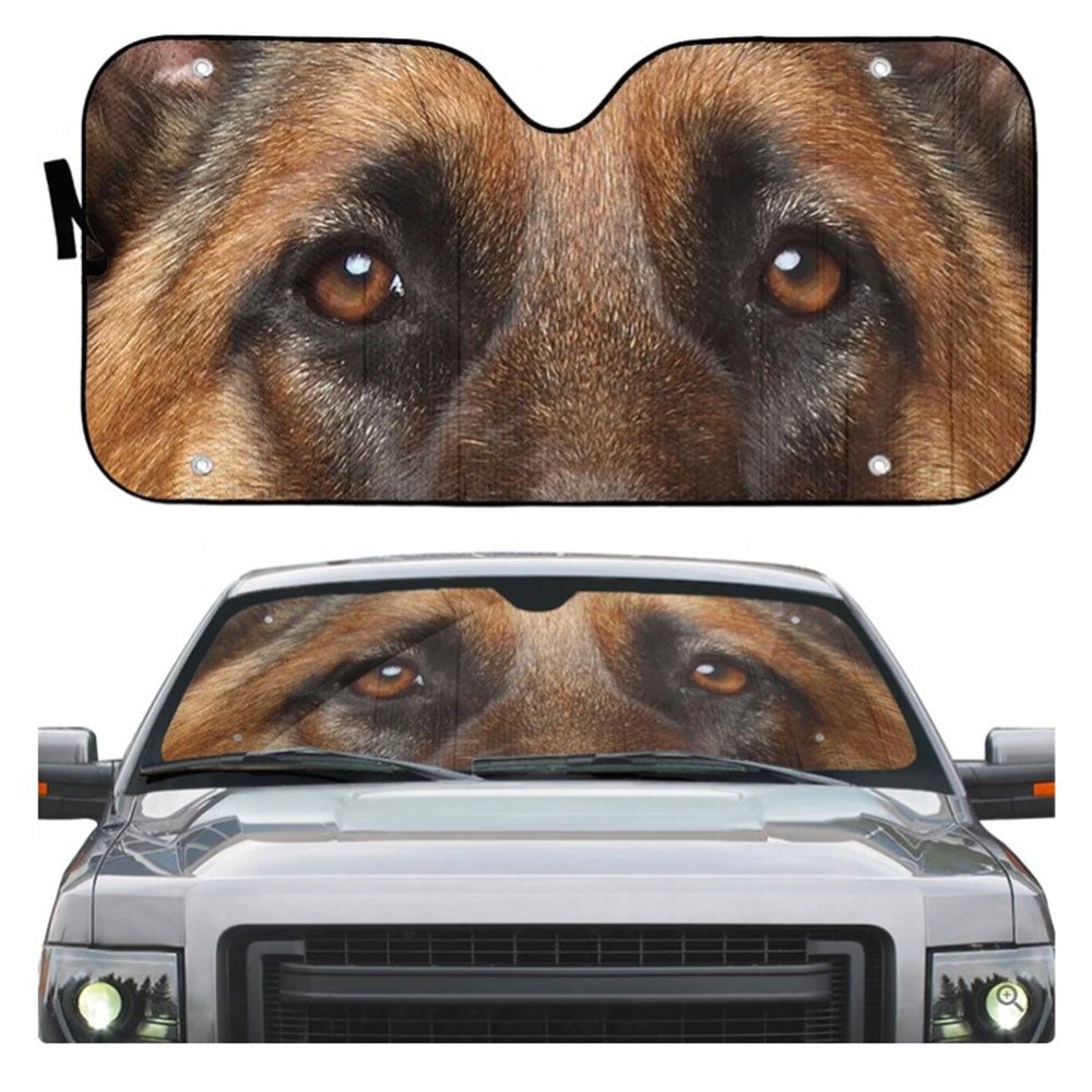 German Shepherd Dog Eyes Custom Car Auto Sun Shades Windshield Accessories Decor Gift