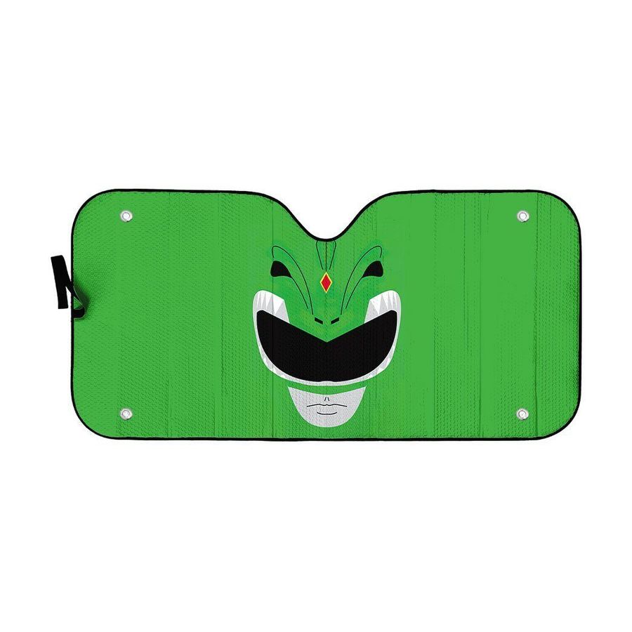Mighty Morphin Power Rangers Green Ranger Custom Car Auto Sunshade Windshield Accessories Decor Gift