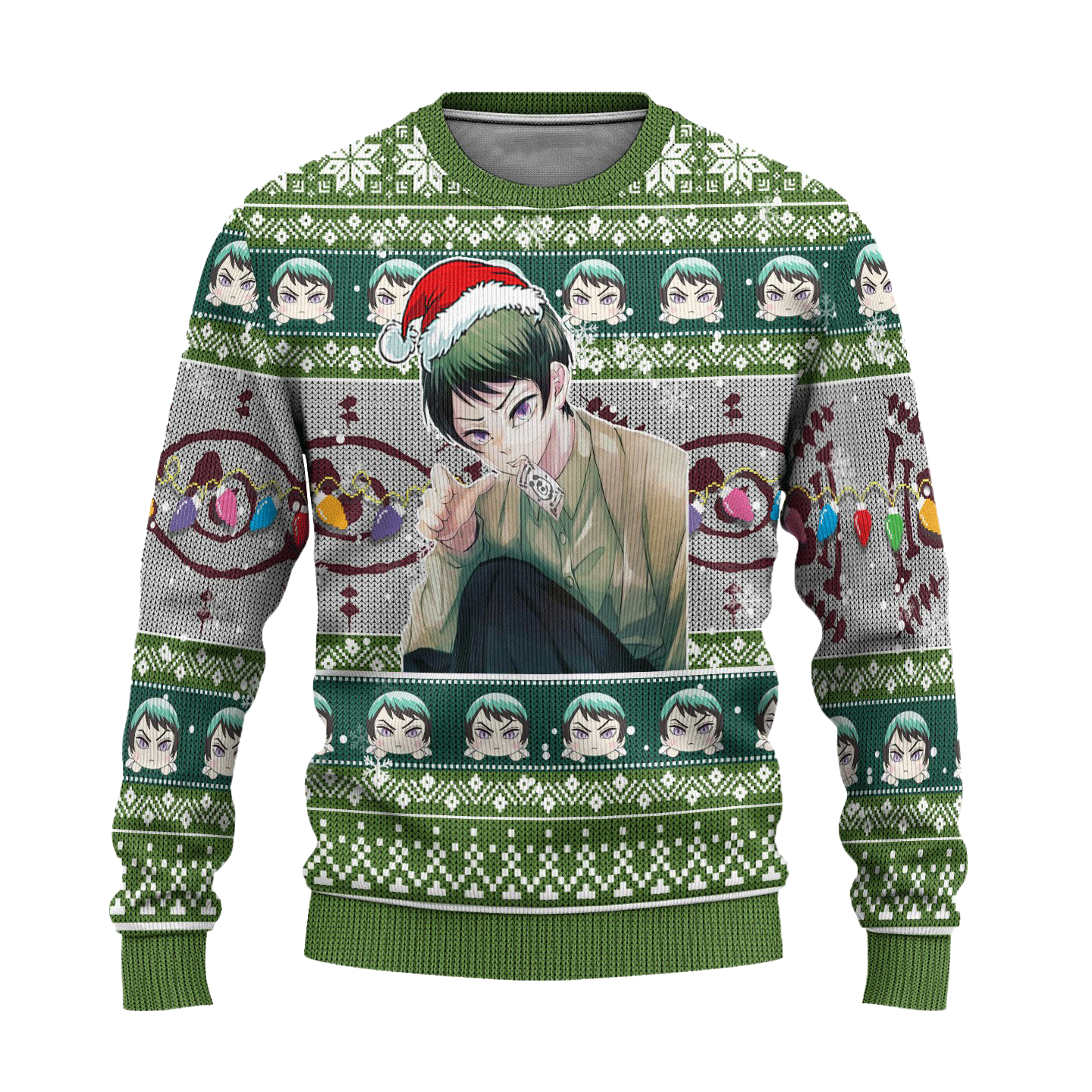 Demon Slayer Yushiro Anime Ugly Christmas Sweater Xmas Gift