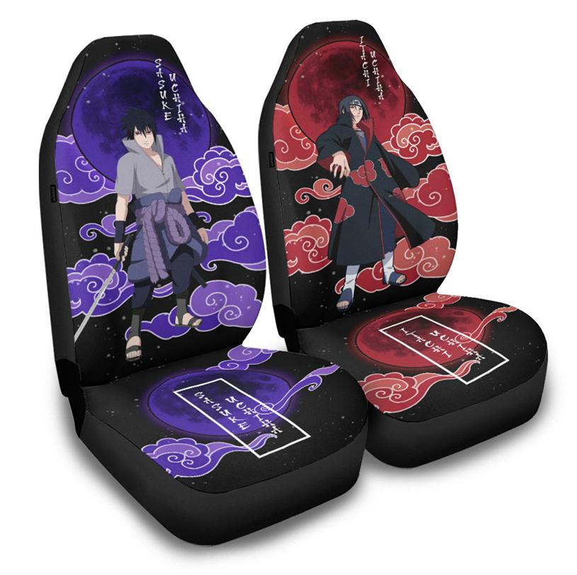 Naruto Car Accessories Anime Car Premium Custom Car Seat Covers Decor Protectors Itachi and Sasuke
