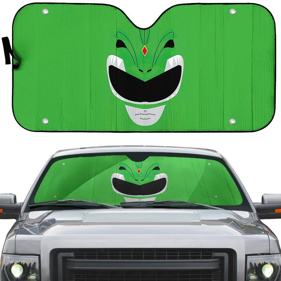 Mighty Morphin Power Rangers Green Ranger Custom Car Auto Sunshade Windshield Accessories Decor Gift