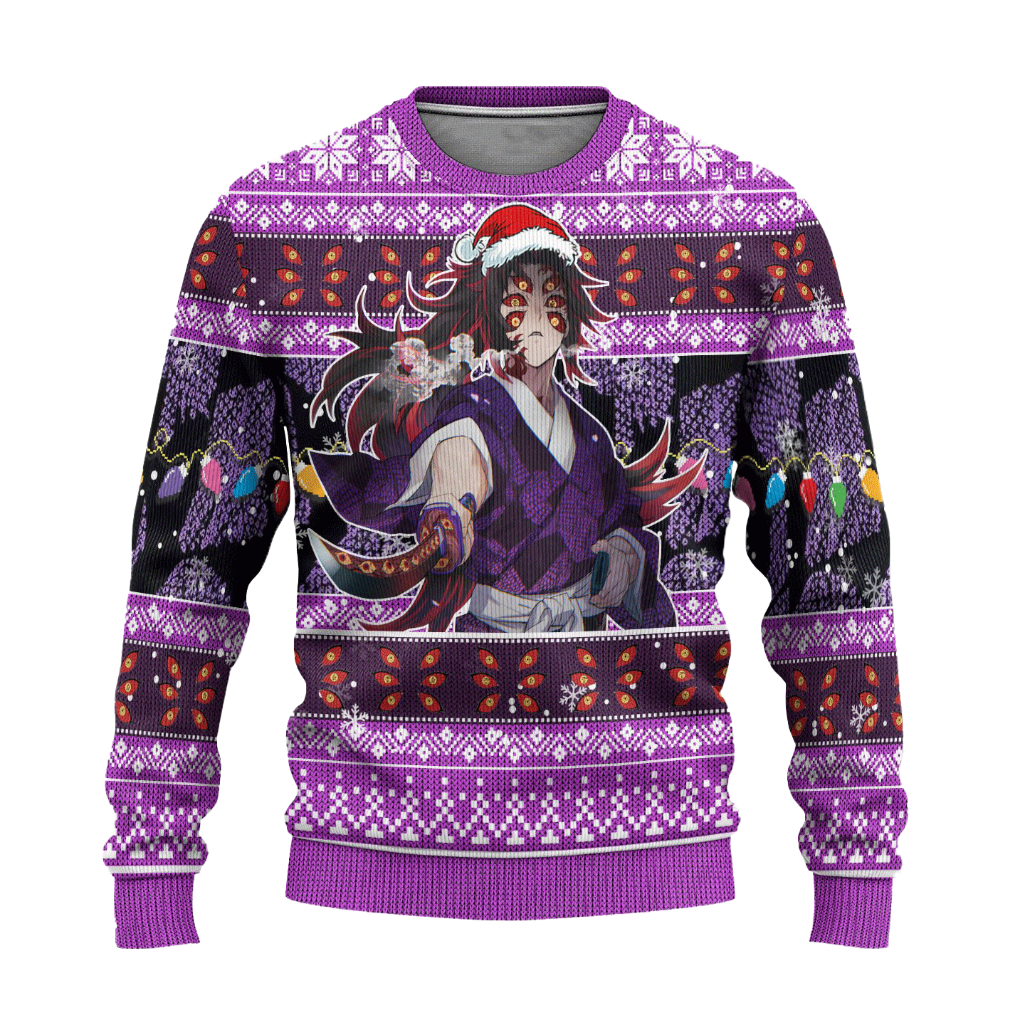Demon Slayer Kokushibo Anime Ugly Christmas Sweater Xmas Gift