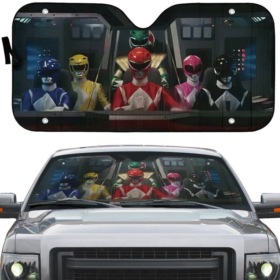 Mighty Morphin Power Rangers Megazord Cockpit Custom Car Auto Sunshade Windshield Accessories Decor Gift