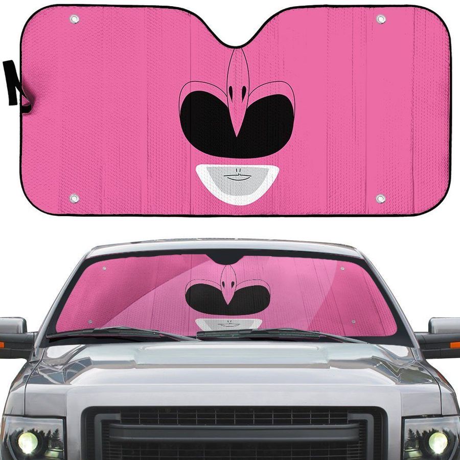 Mighty Morphin Power Rangers Pink Ranger Custom Car Auto Sunshade Windshield Accessories Decor Gift