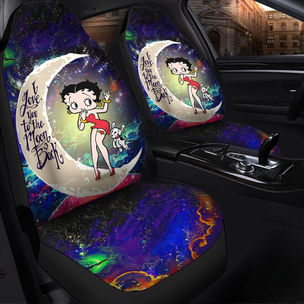 Betty Boop Love You To The Moon Galaxy Car Seat Covers