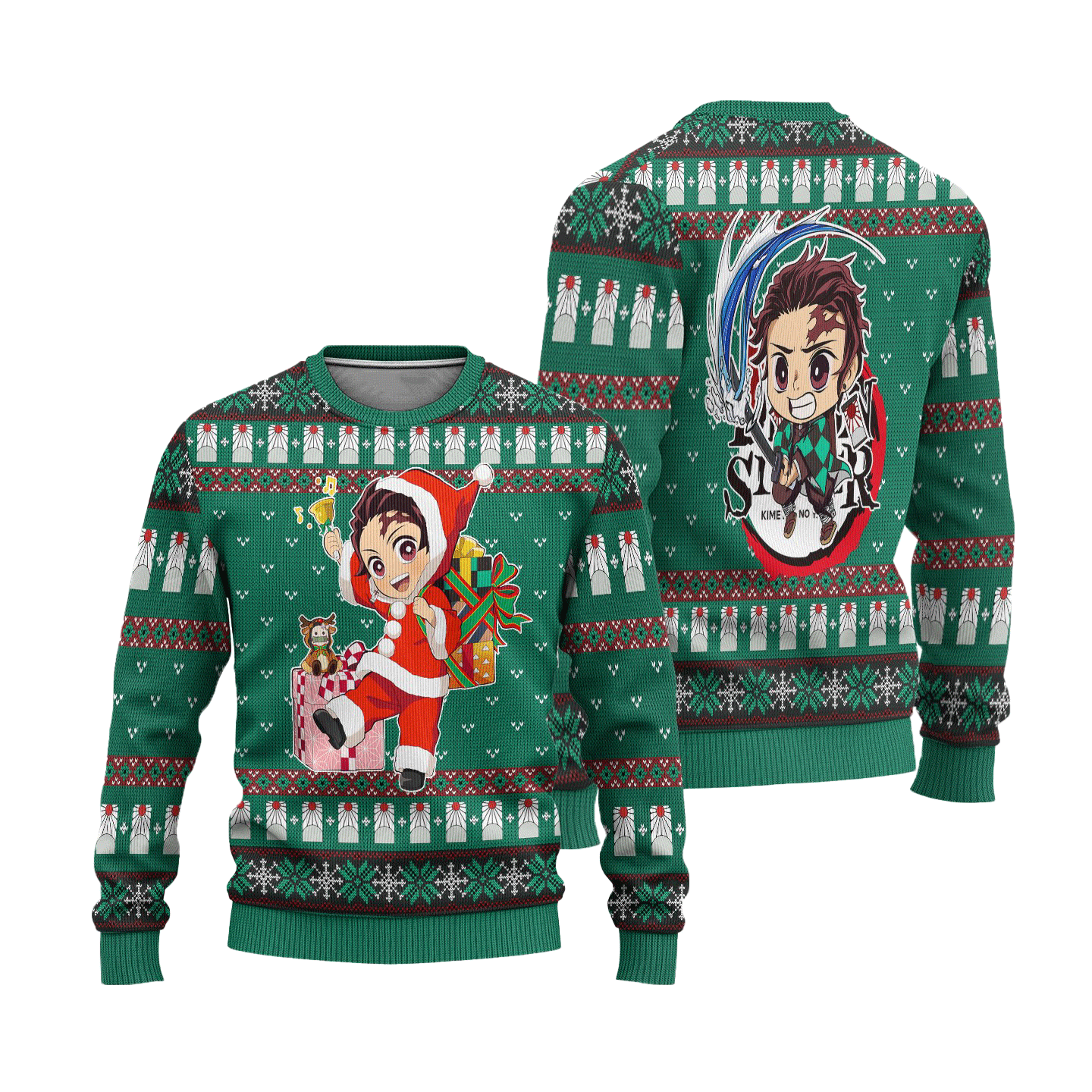 Tanjiro Kamado Demon Slayer Anime Ugly Christmas Sweater Xmas Gift