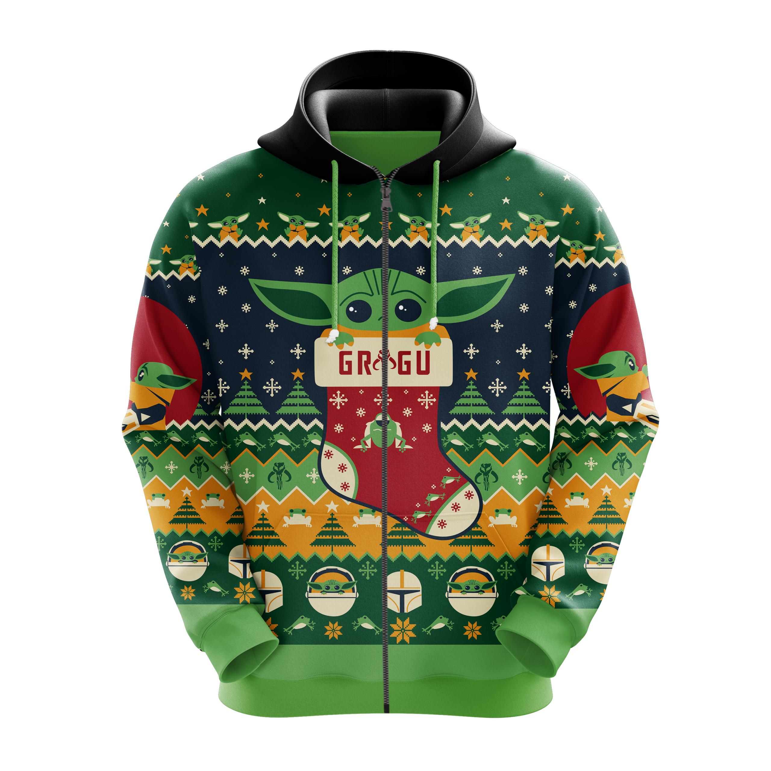 Baby Yoda Star Wars Hoodie Zip Xmas Gift