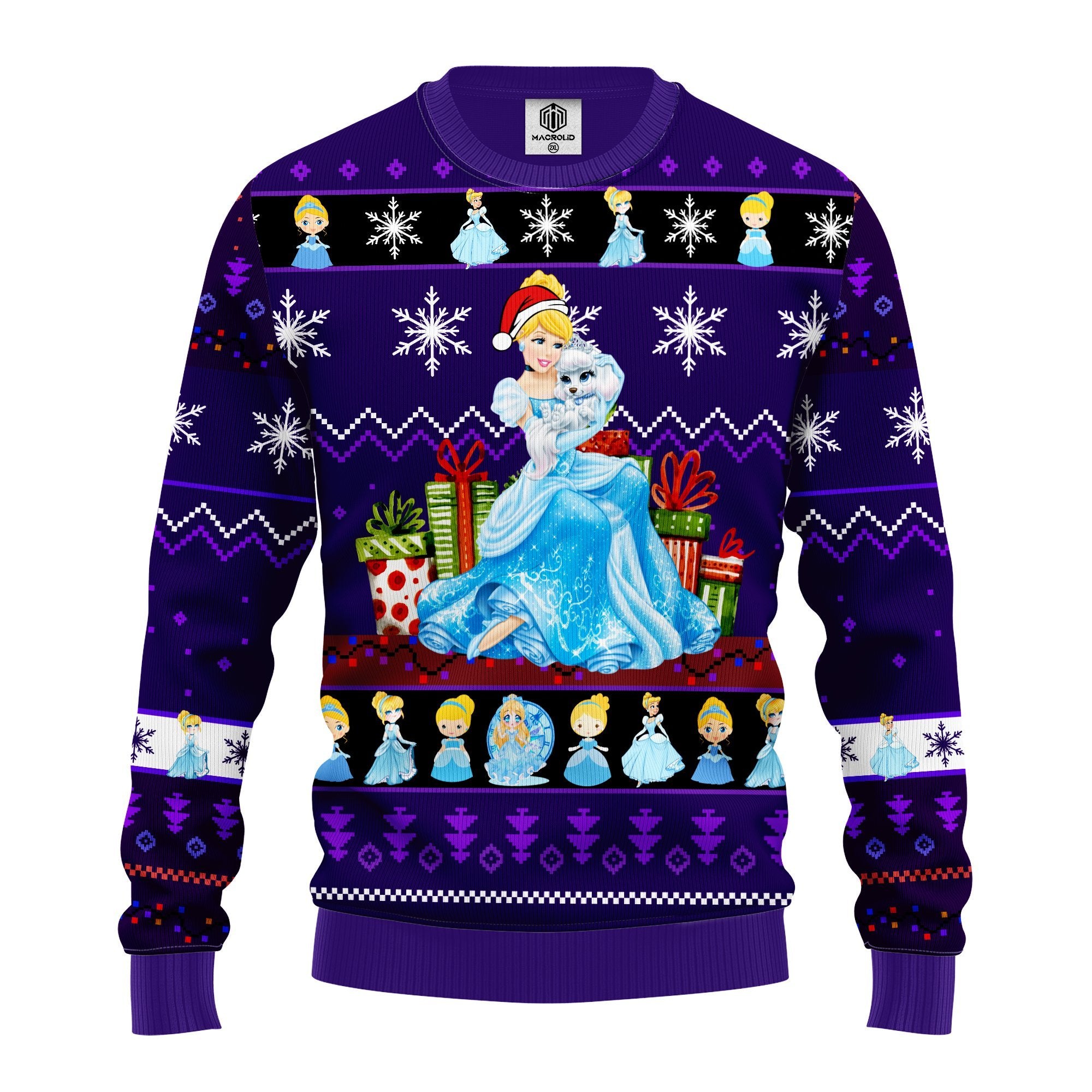 Cinderella Ugly Christmas Sweater Purple Amazing Gift Idea Thanksgiving Gift