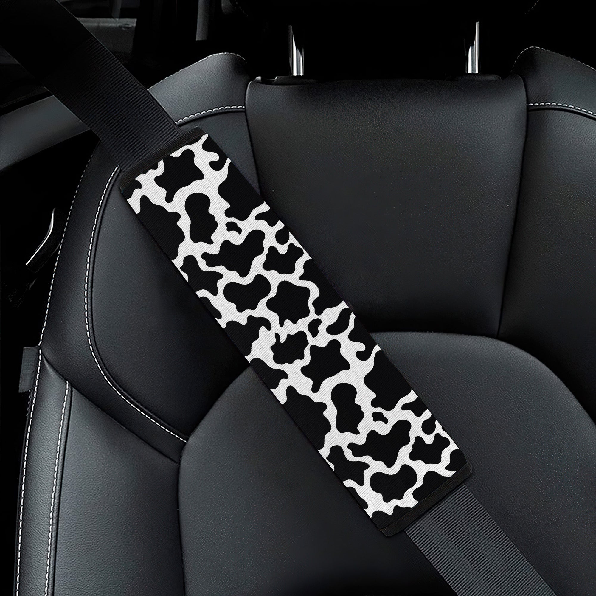 Cow Skin Premium Custom Car Seat Belt Covers