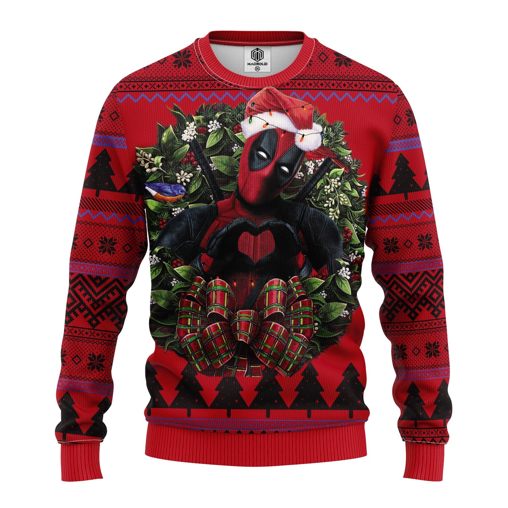 Deadpool Heart Noel Mc Ugly Christmas Sweater Thanksgiving Gift