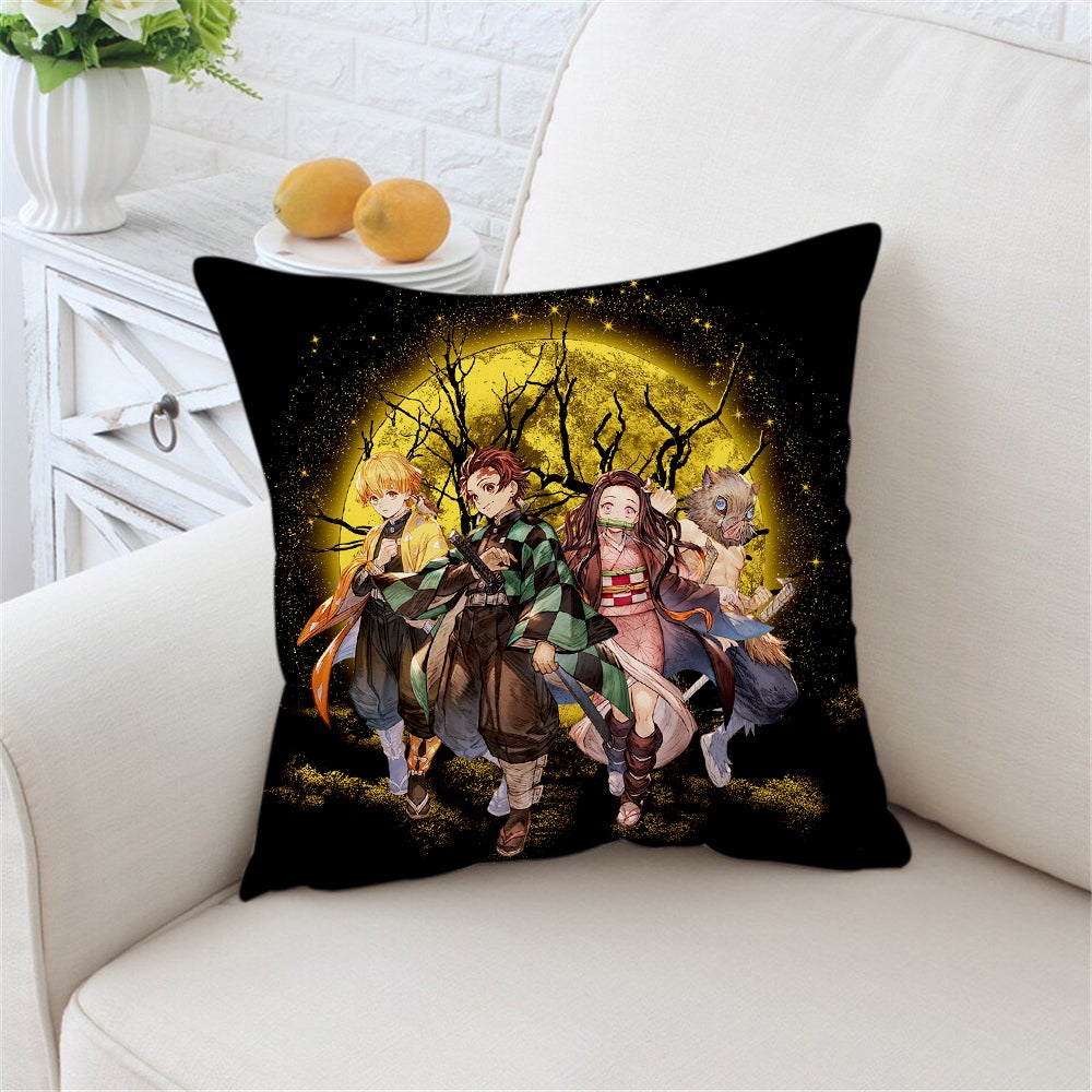 Demon Slayer Moonlight Anime Pillowcase Room Decor