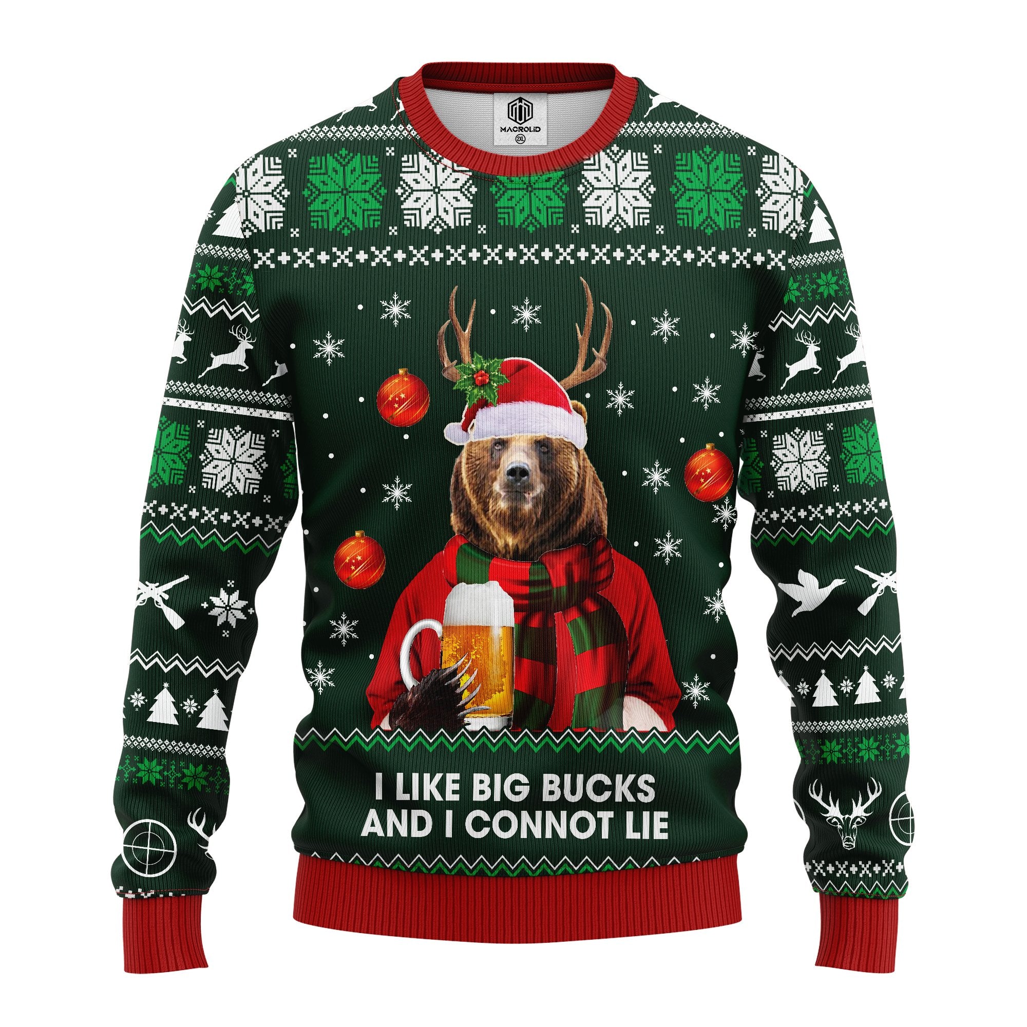 Beer Bear Ugly Christmas Sweater Amazing Gift Idea Thanksgiving Gift