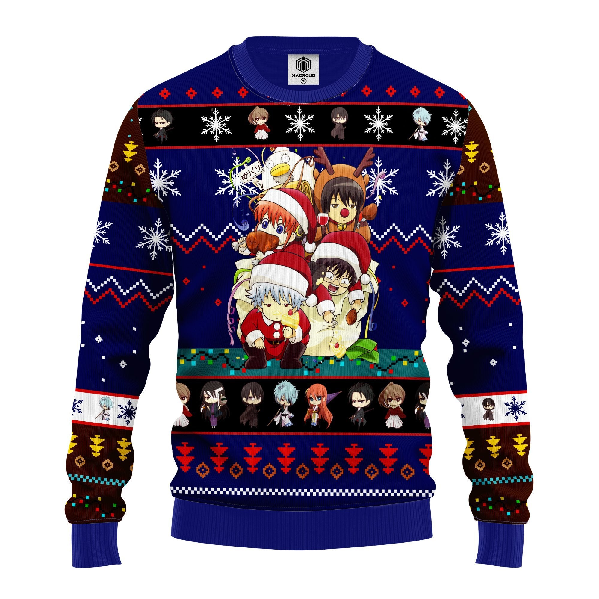 Gintama Ugly Christmas Sweater Blue 1 Amazing Gift Idea Thanksgiving Gift