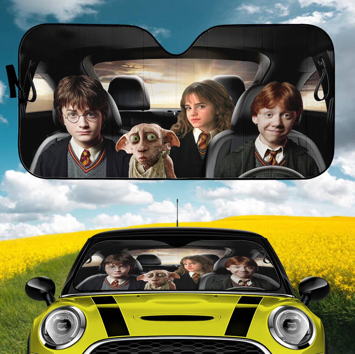Harry Potter Friends Driving Car Auto Sun Shades Windshield