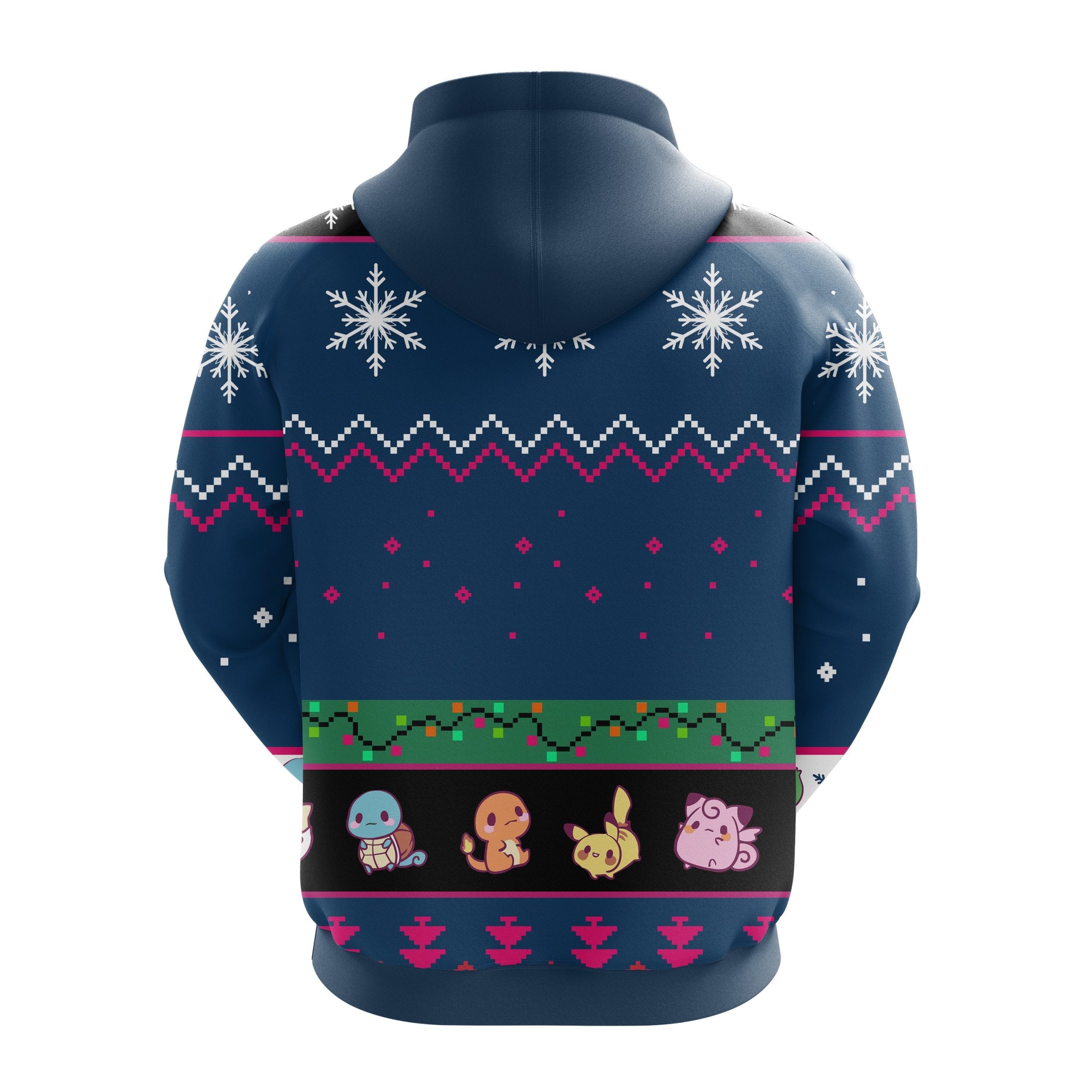 Pokemon Christmas Cute Noel Mc Ugly Hoodie Blue 2- Amazing Gift Idea Thanksgiving Gift
