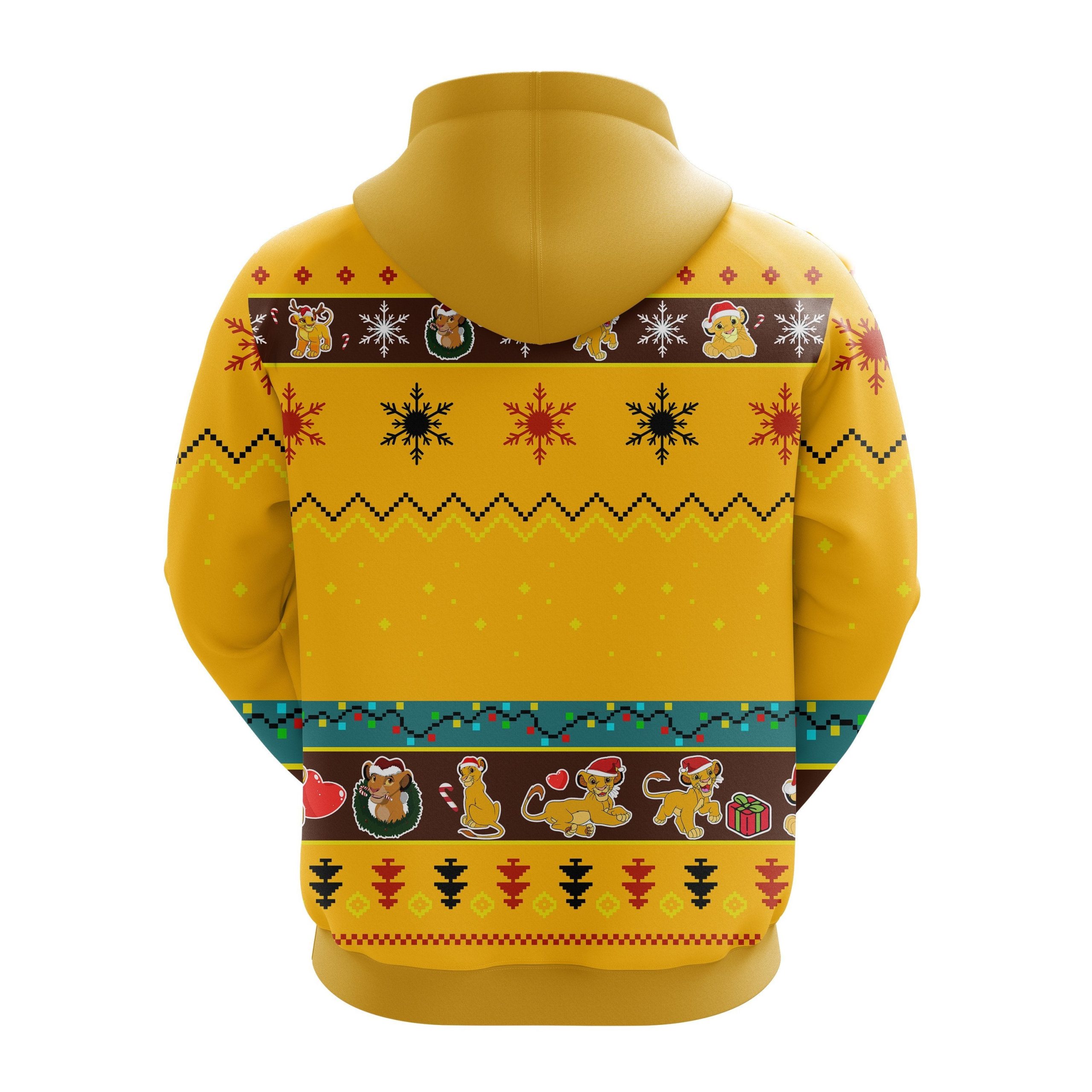 Lion King Christmas Cute Noel Mc Ugly Hoodie Yellow 2- Amazing Gift Idea Thanksgiving Gift