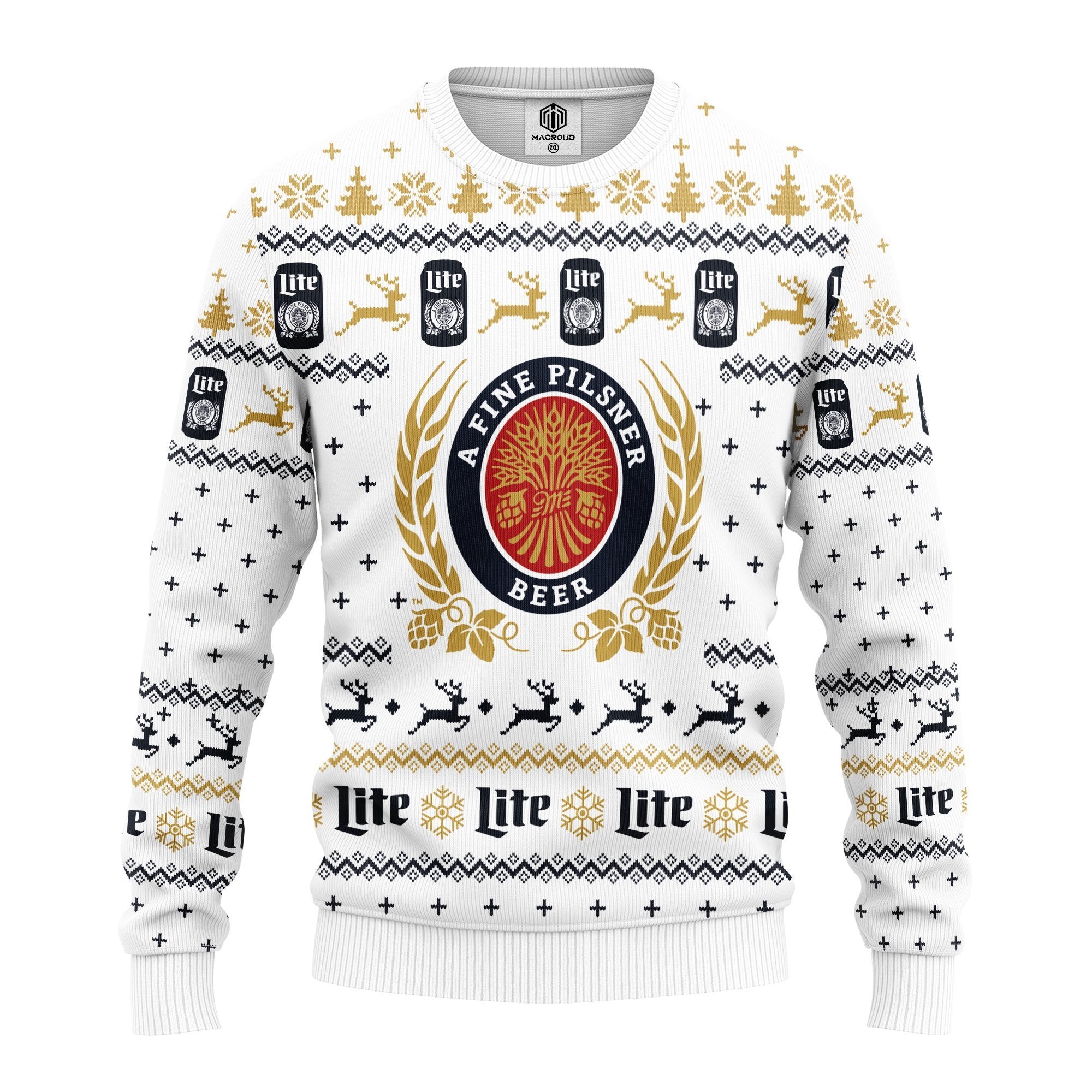Miller Lite V5 Ugly Christmas Sweater Amazing Gift Idea Thanksgiving Gift