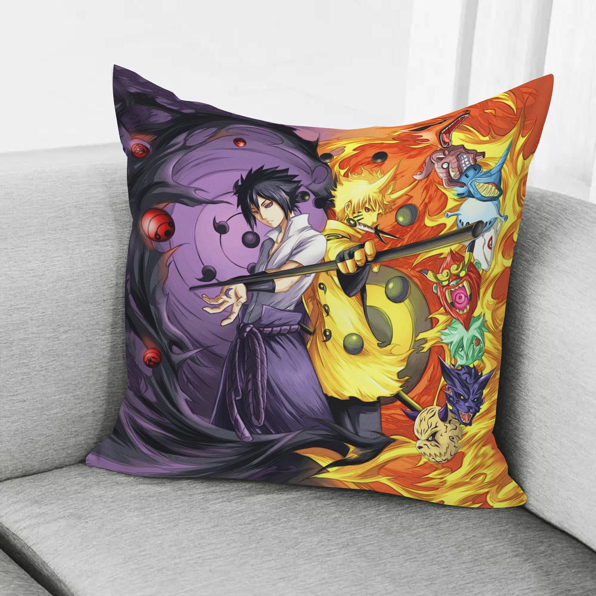 Naruto Sasuke Anime Pillowcase Room Decor