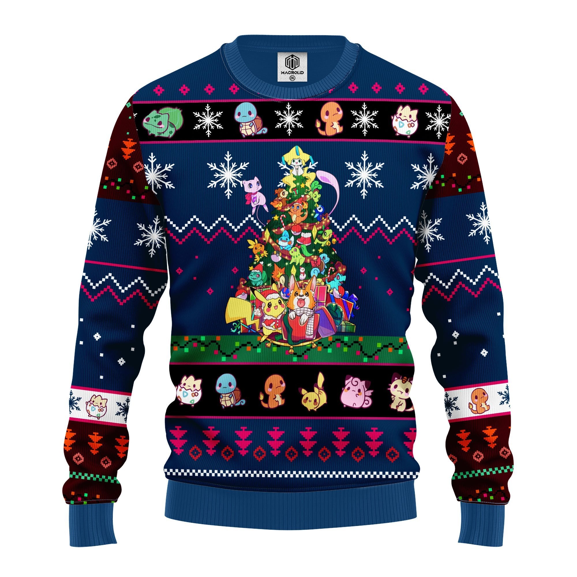 Pokemon Ugly Christmas Sweater Tree Blue 1 Amazing Gift Idea Thanksgiving Gift