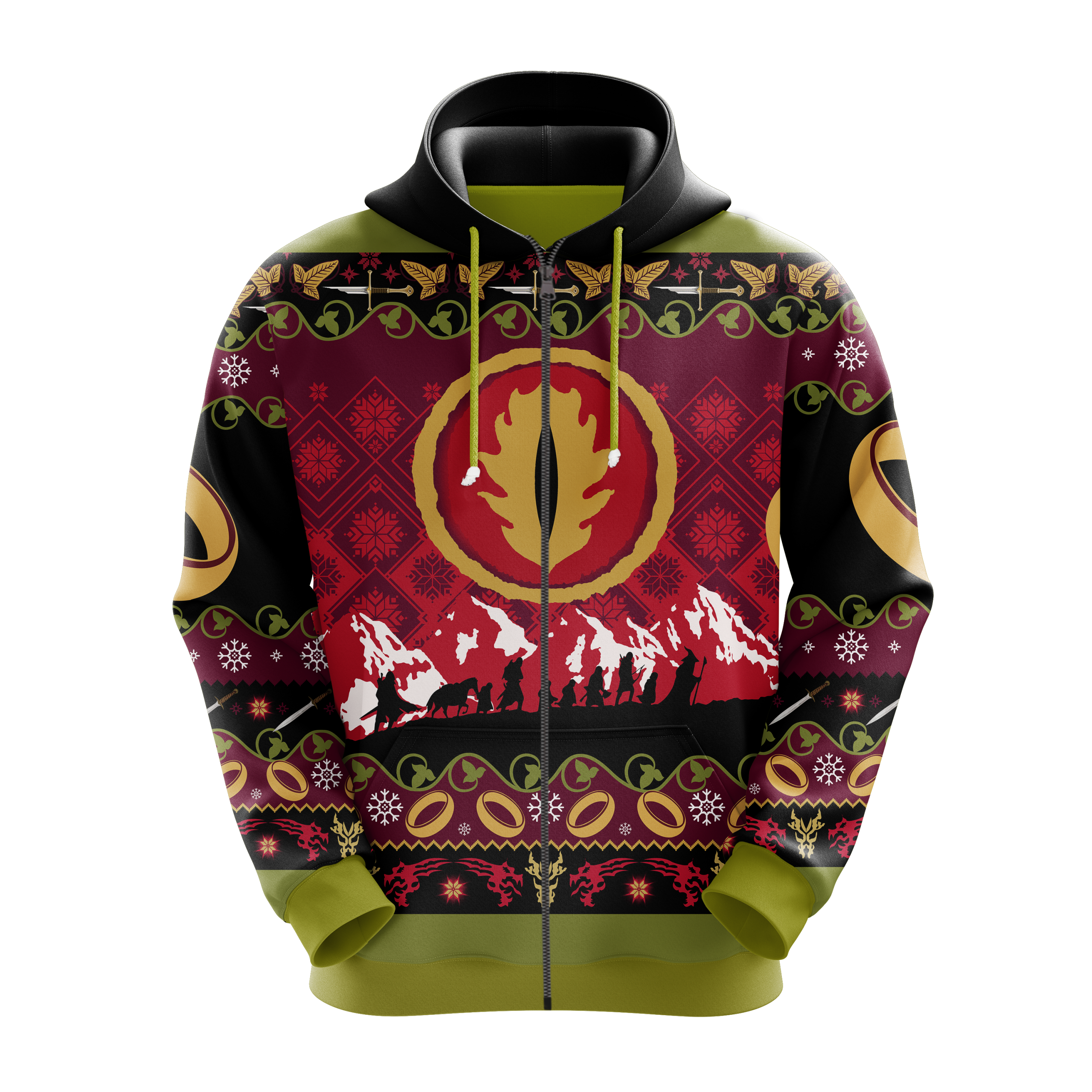 Sauron The Lord Of The Rings Hoodie Zip Xmas Gift