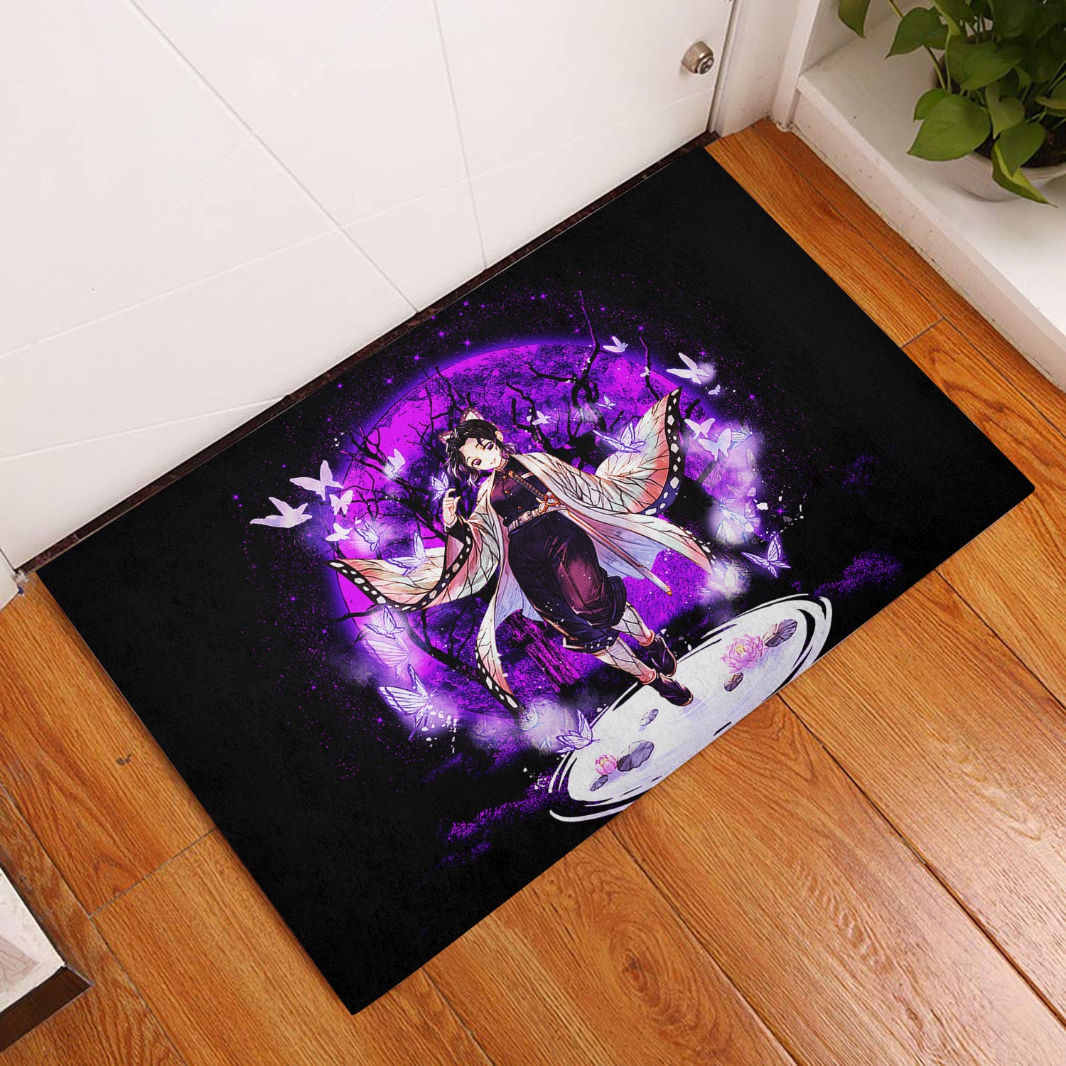 Shinobu Demon Slayer Moonlight Door Mats Home Decor