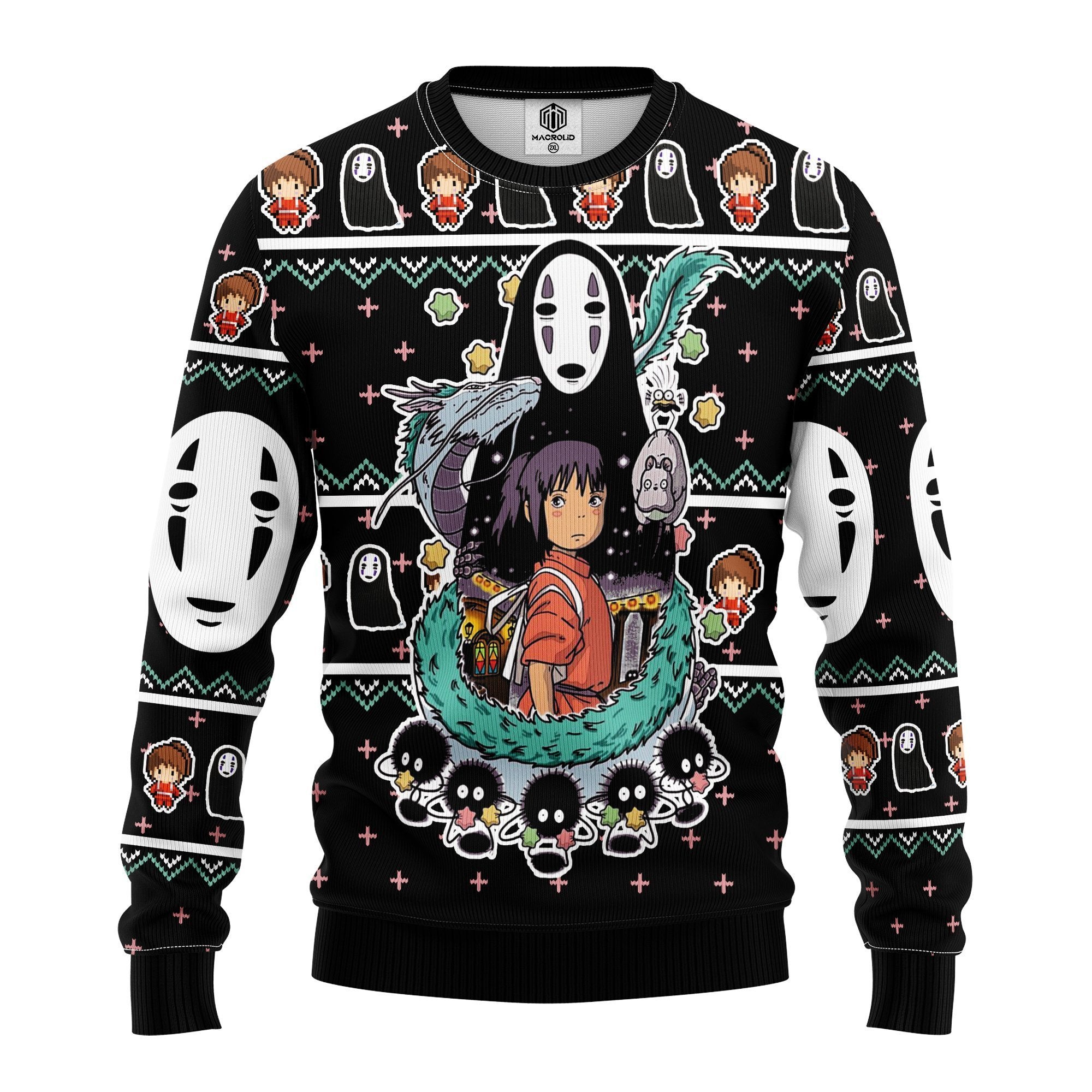 Spirited Away Ghibli Ugly Christmas Sweater Amazing Gift Idea Thanksgiving Gift