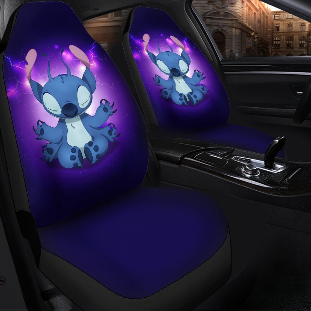 Stitch Do Yoga Funny Custom Premium Car Premium Custom Car Seat Covers Decor Protectors