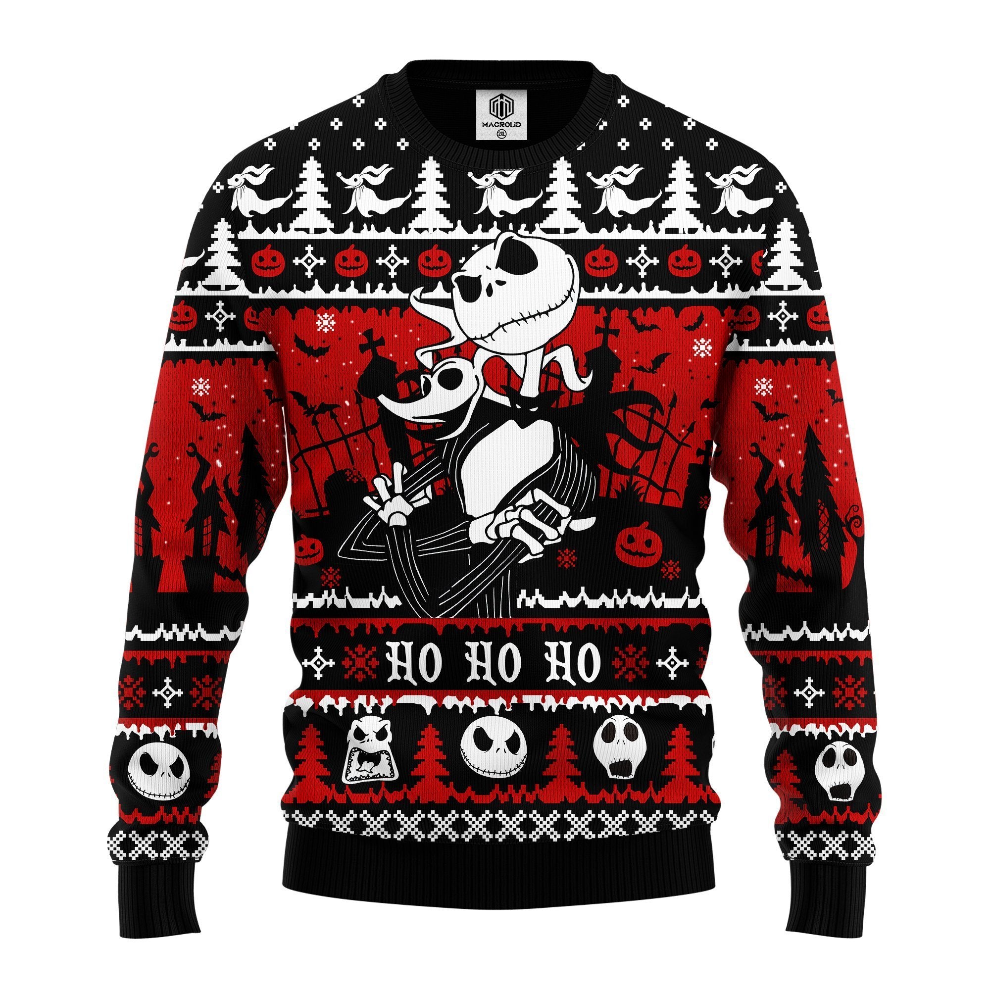 Jack And Zero Nightmare Before Xmas Ugly Christmas Sweater Amazing Gift Idea Thanksgiving Gift