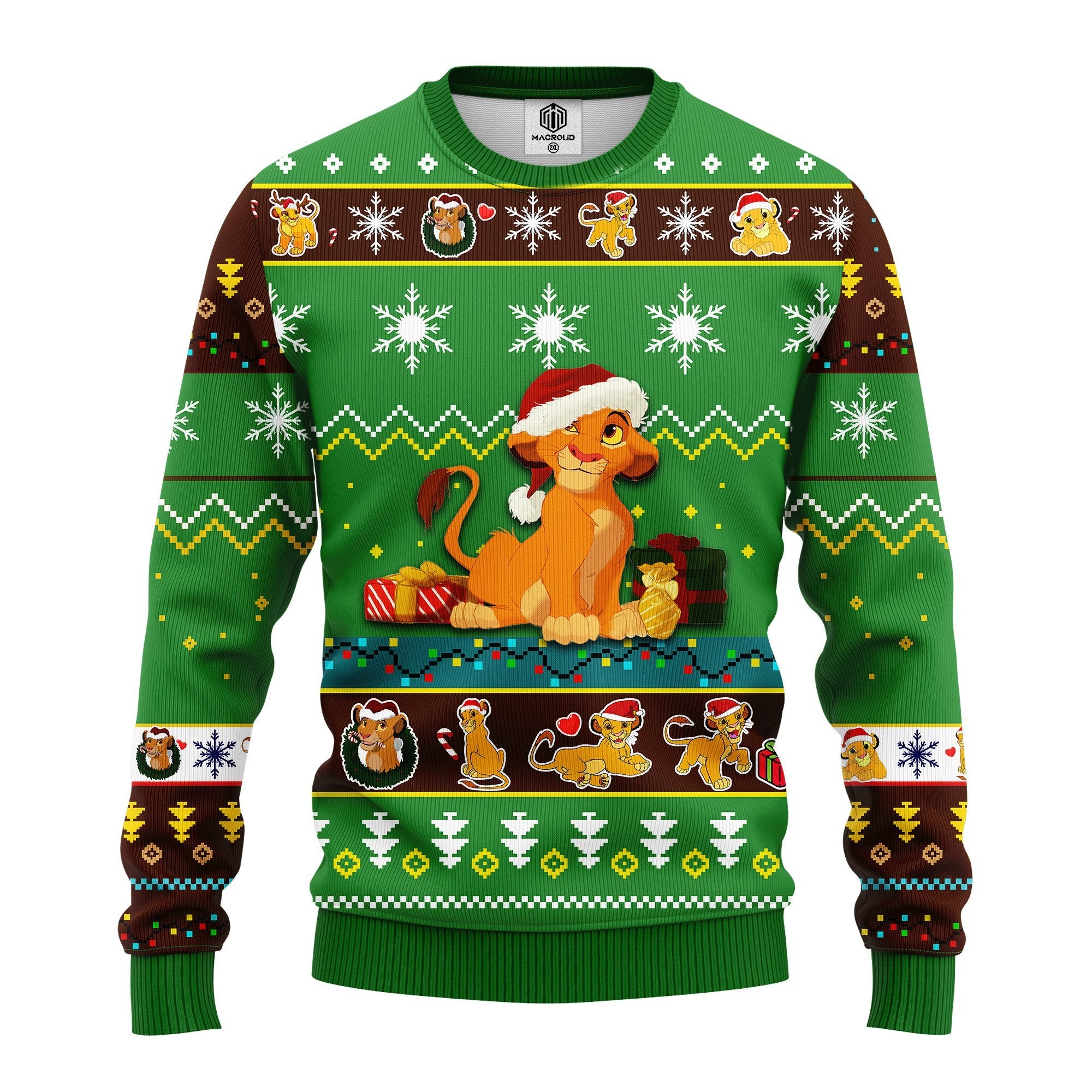 Lion King Simba Ugly Christmas Sweater Green 1 Amazing Gift Idea Thanksgiving Gift