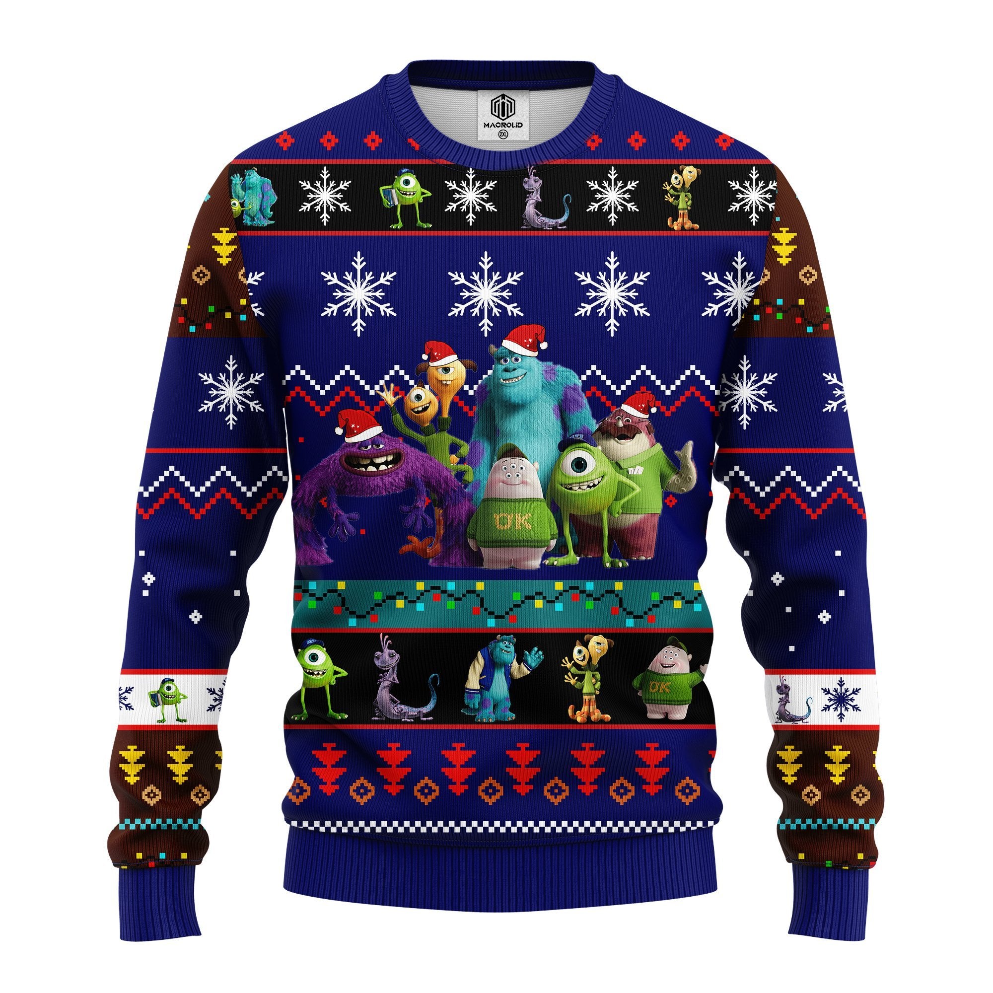Monsters University Ugly Christmas Sweater Blue 1 Amazing Gift Idea Thanksgiving Gift