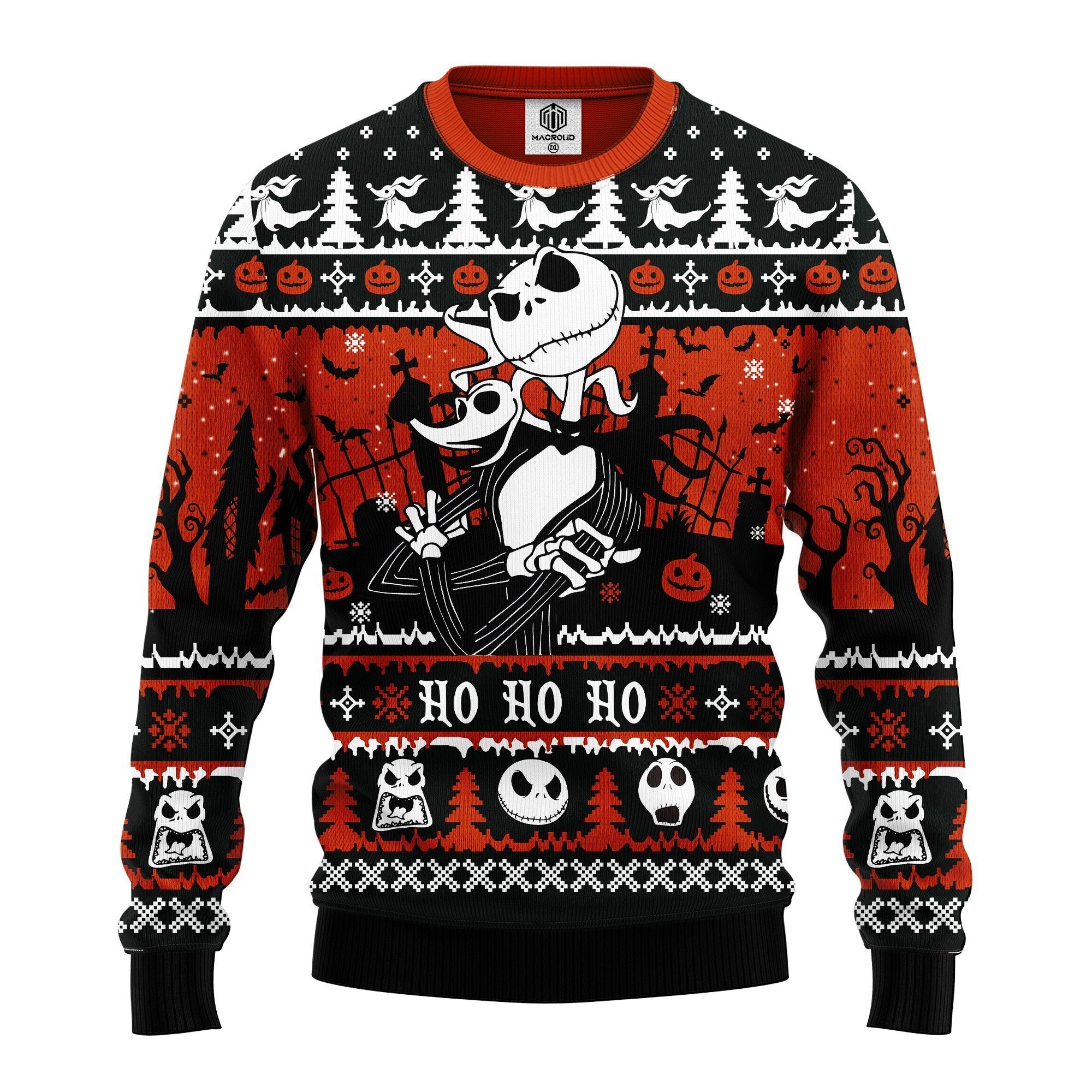 Jack And Zero Nightmare 2 Noel Ugly Christmas Sweater Amazing Gift Idea Thanksgiving Gift