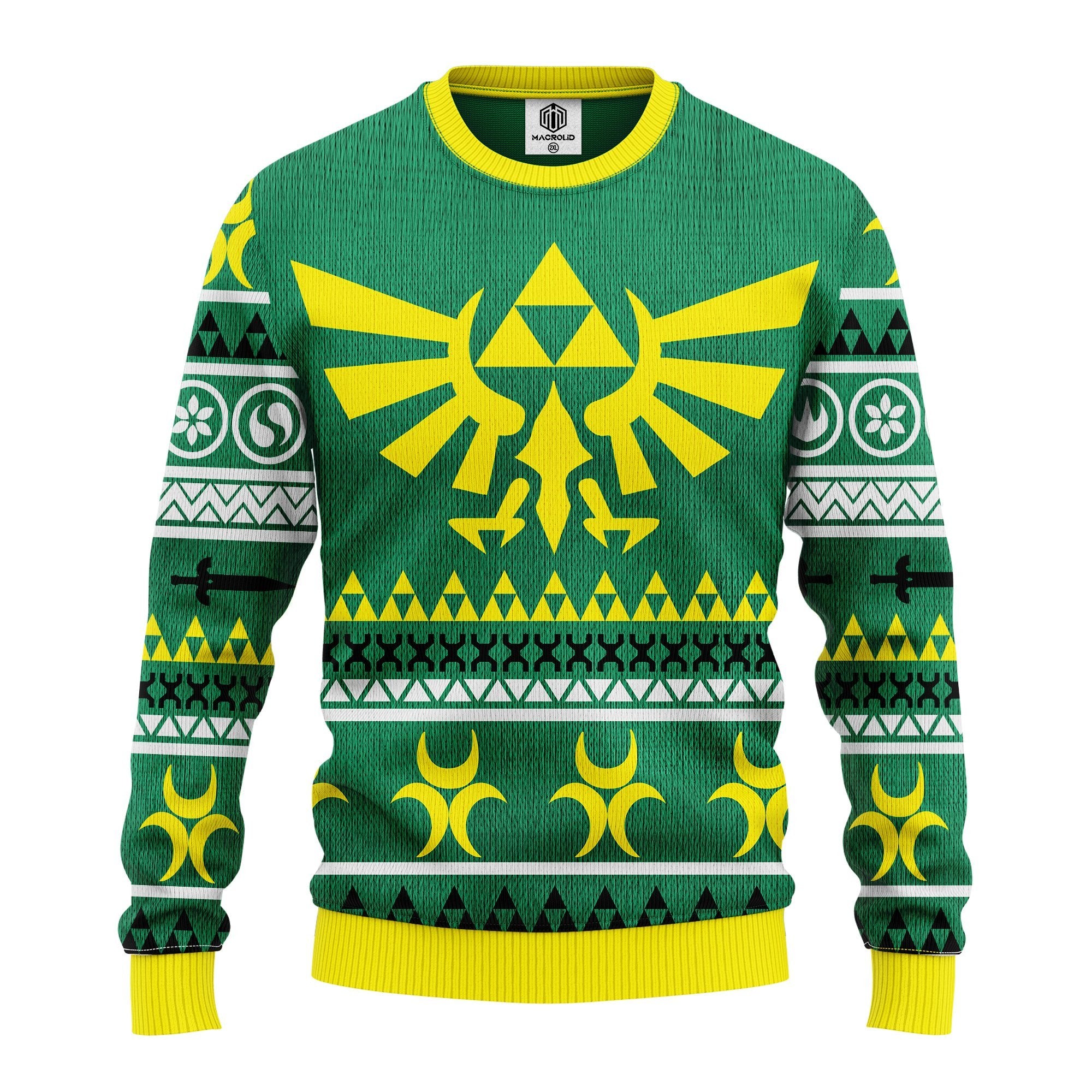 Zelda Green Yellow Ugly Christmas Sweater Amazing Gift Idea Thanksgiving Gift
