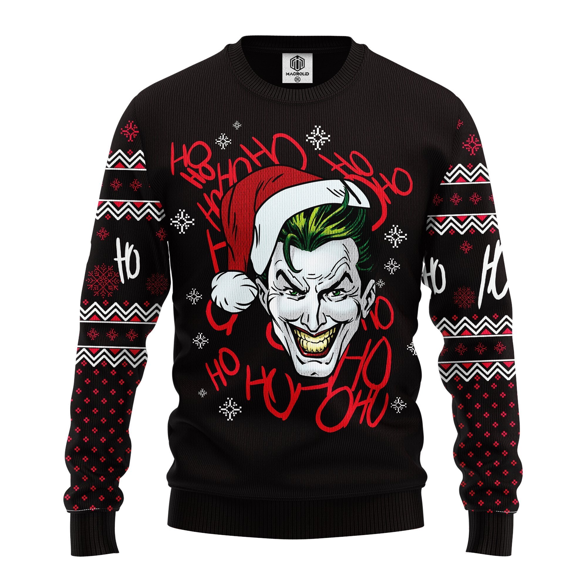 Black Joker Ugly Christmas Sweater Amazing Gift Idea Thanksgiving Gift