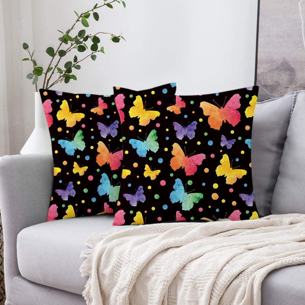 Water Color Butterfly Cute Pillowcase Room Decor